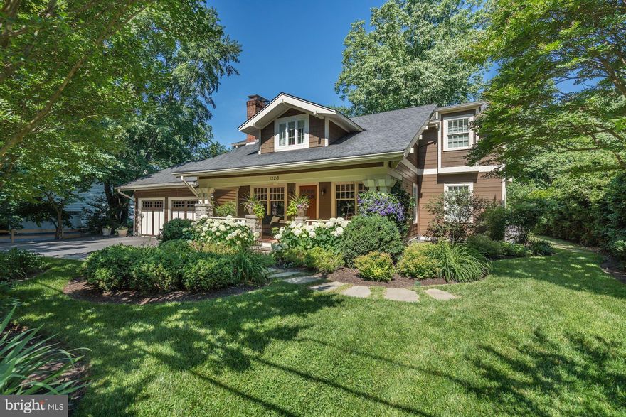 1939 Sears bungalow nestled in the heart of McLean, beautifully renovated & expanded for modern living w/ original charm. Spacious gourmet kitchen w/adjoining family room. Main level master suite w/new luxury bath. Two cozy porches. Half acre with large backyard, stunning year-round gardens and stone patio with fireplace. Walkout lower level w/music studio. Walk to library, community center & park