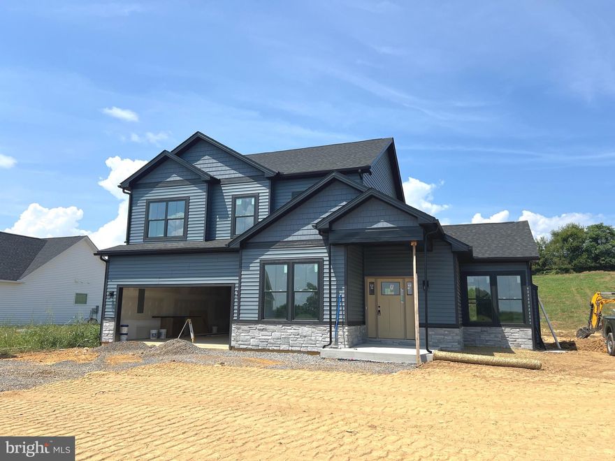 This Colonial boasts a unique floor plan in the beautiful Community of High View Estates, your own spacious 1.6+ acre lot. This is one of the premier lot in the subdivision.  If you are looking for 2,160sq ft of living space on two  levels here it is.   This home features 3 BR, 2.5 BA, living room , kitchen includes an island, stainless steel appliances, and granite countertops, has a private bathroom with a tiled shower and separate tub, & 2-car garage with opener.    Less than 45 days from completion.