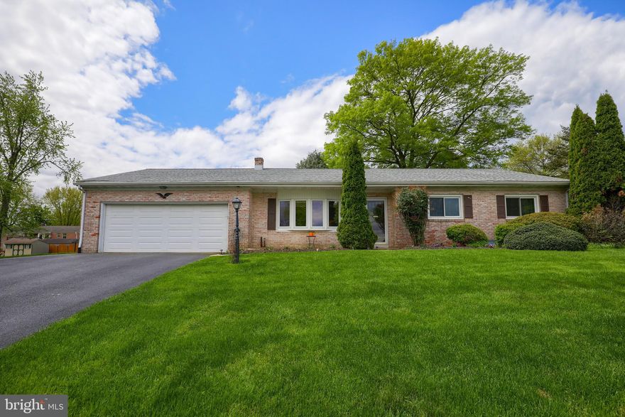 Click the camera icon to tour this home. Spacious brick ranch home close to schools and shopping but tucked away in a wonderful location. Large private yard with 19x12 patio and awning for backyard fun and relaxing. Hardwood flooring throughout most of the home, updated main bath and all appliances included (new dishwasher). The full basement with outside entrance would be ideal to finish or take advantage of all the extra storage. Oversized heated two car garage and new roof. Great opportunity!