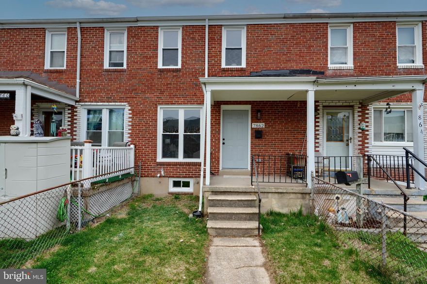 Fully renovated classic Dundalk home with all of the bells and whistles. Step into this amazing home via the covered front porch to find a bright and spacious open floor plan. The vinyl flooring and recessed lighting adorn the main level which leads to the brand new kitchen and dining spaces. The all new kitchen includes brand new cabinetry, quartz counter tops, back splash, a HUGE island, and all new stainless steel appliances. There is a convenient walk-out to the rear yard/parking area. The upper level contains three generous bedrooms each with fresh carpet, lighting, paint, and trim. Additionally, the all new full bathroom at this level with tub/shower combo includes custom tile surround. The gorgeously finished basement provides an incredible finished flex space for home office, game room, family room, or all of the above. The basement additionally includes the second full bathroom with custom shower and tile, the utility room including brand new furnace and water heater, recessed lighting, and laundry area. There is a walkout to the rear of the home. This home has been fully renovated and includes new roof, new windows, all new plumbing and electric (with permits), and new high-efficiency spray foam insulation to retain your ideal temperature in the home. This home is ideally situated in close proximity to major transportation and Baltimore City offering you quick access to work and play!