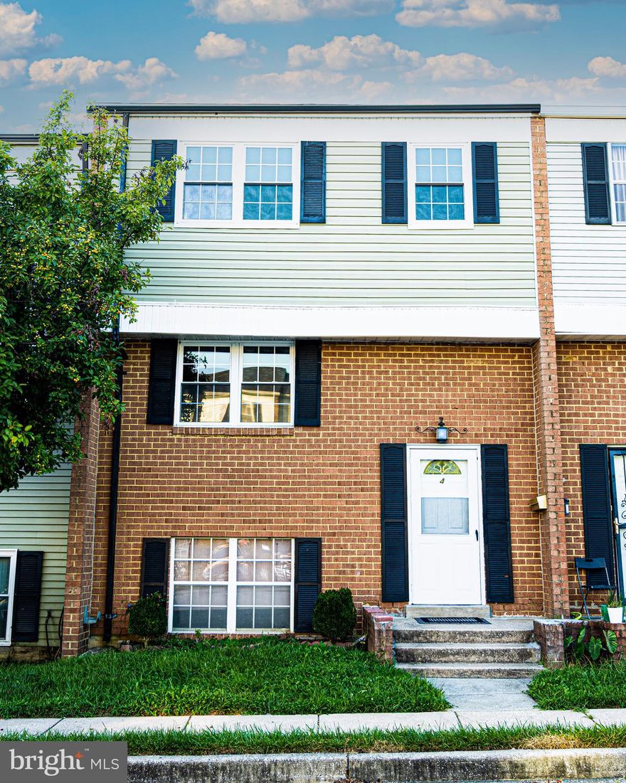 This rare fully renovated 3 bedroom 2.5 bathroom move in ready townhouse is located at a prime location; minutes from social security, shoppings ,695 and major highways. Main level features living room, kitchen, dining and a half bathroom. House comes with all appliances, washer dryer. New windows and 3 month old HVAC system. Roof has been replaced in 2016. Move in yourself or rent it out in a red hot rental market.