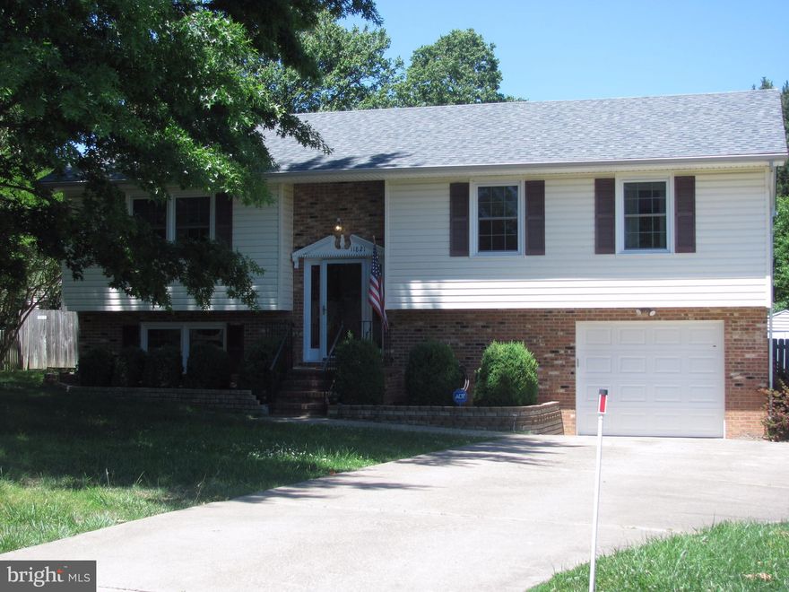 Large split foyer home in convenient location minutes to Central Park, I-95 and commuter lots. Fully fenced rear with large deck for cook-outs, covered patio, and shed for extra storage. Over sized garage includes huge storage or work shop area. New roof in 2014, new hvac in 2015, new garage door, windows/siding replaced approx.10 years ago-and hot water heater 5 yrs. ago-NO HOA-ready to move in