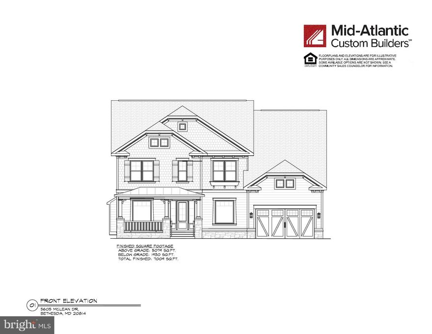 Spacious Arts & Crafts Colonial masterpiece, built by award-winning builder, Mid-Atlantic Custom Builders. 4 finished levels, 6 Bedrooms, 6 Full Baths and 2 Half Baths, 2 Gas Fireplaces, Chef's Kitchen, Butlers Pantry, Mud Room, Morning Room, Office, Family Room. 2-Car Garage, Screened Porch and large deck that leads out to huge private backyard. Owners suite with His & Her's Walk-in Closets, Spa Bath. 2nd floor Homework/Study Room, Laundry Room. 3rd Floor Loft & Bedroom. Finished lower level with Recreation Room, Exercise//Media Room, 6th Bedroom & Full Bath, Wine Storage Room and Wet Bar. In Walt Whitman High School District. Still have time to customize the home!