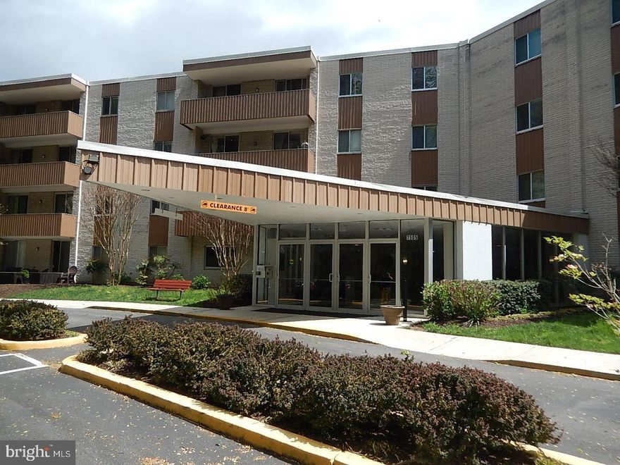 Fantastic Bethesda location near Westfield Mall, I-270 and popular restaurants parks/schools. The owner recently updated this unit from top to bottom and it's been freshly cleaned for it next occupant. There's plenty of space with one bedroom, one full bath,  balcony, living room, and dining/kitchen areas.  Beautiful plantation shutters on bedroom window and both sliding doors in the living area.  The laundry and party room facility are in the building and there's extra storage on the penthouse level. Parking on the outside lot is free and easy to access. Some garage parking may be available for addition rental if desired. Ready to occupy now so call and schedule a visit.