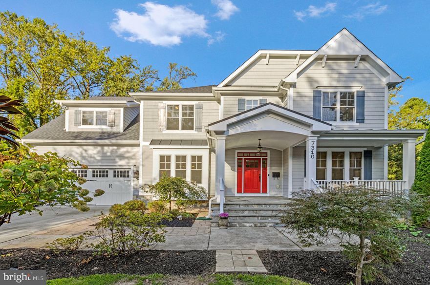 This stunning home offers 6400 sqft of living space featuring 6 bedrooms, 5 and a half baths, with a guest bedroom and bath on the main level.
The gourmet kitchen with island and eat in space opens to family room with coffered ceiling and gas fireplace, built in shelves for all your books and art pieces, leading out to a deck overlooking the private backyard. Formal living and dining areas offer spaces for special occasions.
The spacious master bedroom and bath with his and hers closets, a study/0ffice area with built in shelves, 3 additional bedrooms and large laundry room  complete the upper level.
The finished walk out basement is bright and cheerful with an au pair suite, media room, the main recreation area and bonus arts/crafts or exercise room.
Located on a quiet cul de sac street, steps from the W&OD trail, and walkable to shops and restaurants in Falls Church city.