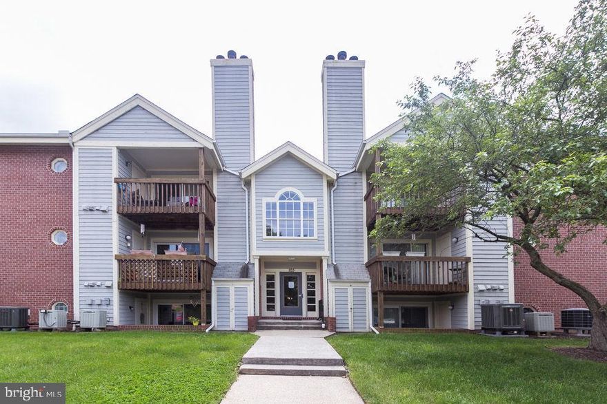 Top floor unit with vaulted ceilings and a large balcony overlooking the common area.  This unit is spacious and in excellent condition.  Open floor plan with living/dining area that features a fireplace.  Kitchen is updated and has a pass-thru.  Laundry closet in unit with storage space and storage closet on balcony.  Master suite has two closets plus linen closet and private full bath w/walk-in shower.  Generously sized 2nd bedroom and full hallway bath.  Beautiful community with pool, tennis court and excellent location near shopping, dining and easy access to Route 2, 695, 97 and 10.  Prefer no pets but may consider on a case-by-case basis.