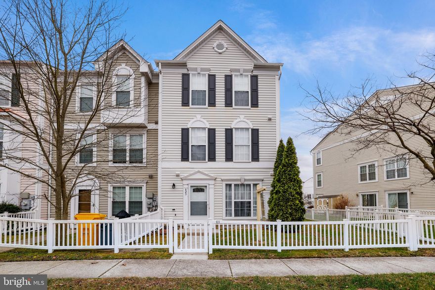 ***OCCUPIED PROPERTY,  Please follow COVID guidelines.  Rarely available End-Unit Townhome boasting 2 Large Owner Suites, 2 full and 1 half baths in sought after Cloverleaf Commons.  Tenant occupied... tenant is in the process of moving, please excuse any clutter.   Entering the home, you step into an open concept on the main level...  Living Room, Dining Room and Kitchen.  The second floor offers the first owner's suite and the laundry area with full size washer and dryer.  The top level has the second owner's suite with cathedral ceilings, fireplace and lots of closet space!  Fully fenced yard, perfect for outdoor grilling and 2 assigned parking spaces!  Newer Roof... replaced in 2018 and a newer hot water heater.  A true Commuter's Delight, close to NSA, Fort Meade, Baltimore, BWI and Annapolis.