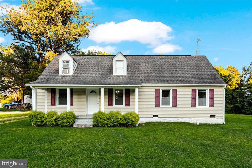 You’ll love this picturesque Cape Cod with a spacious front and backyard. The 1st level has the primary suite with a walk-in closet and master bath with a walk-in shower, 1 additional bedroom, full bath, large laundry room, bonus room that can be used as an office space. The 2nd level has the original hardwood floors and 2 additional bonus rooms. Home sits on 2 acres of flat land and is perfect for a fire pit, patio or gazebo. Situated in a quiet area of Caroline County. You’re sure to love the atmosphere! Don't miss out on owning this fabulous home. Want to know more? Call today. AS-IS-SALE.
