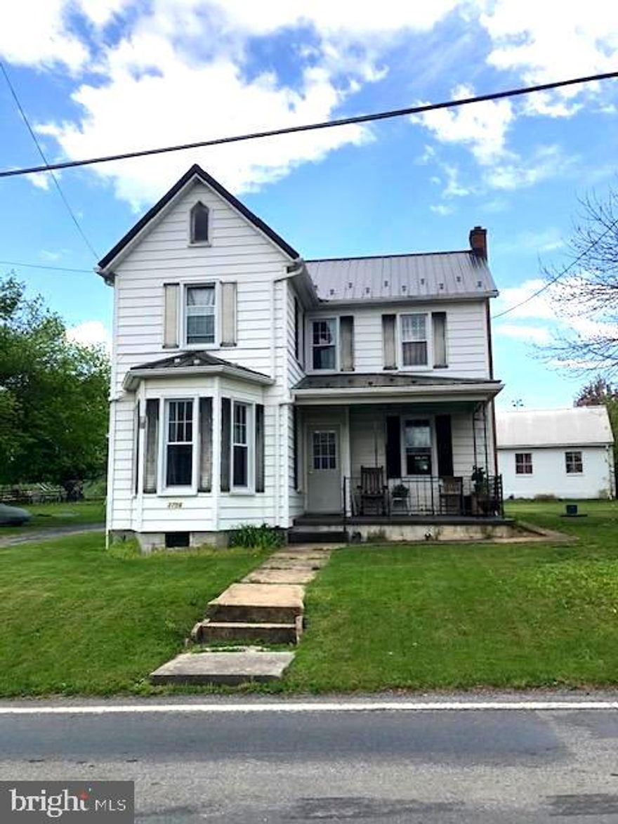 NO ZONING     Situated in the village of Markes, is this 3 bedroom 1 bath, 2 story Home. With Well water and public sewer, it features 3 bedrooms upstairs and a bathroom. Downstairs is a kitchen, living room, dining room. The basement has a concrete floor and washer and dryer hook ups. This home has a newer oil fired hot water baseboard heating system but no A/C. It has a newer circuit breaker electric panel. There is a detached 2 car garage in the back with an overhead loft for additional storage. With a new metal roof and newer replacement windows. Currently this home is a rental unit , It will make a great  home or continue as a rental property.