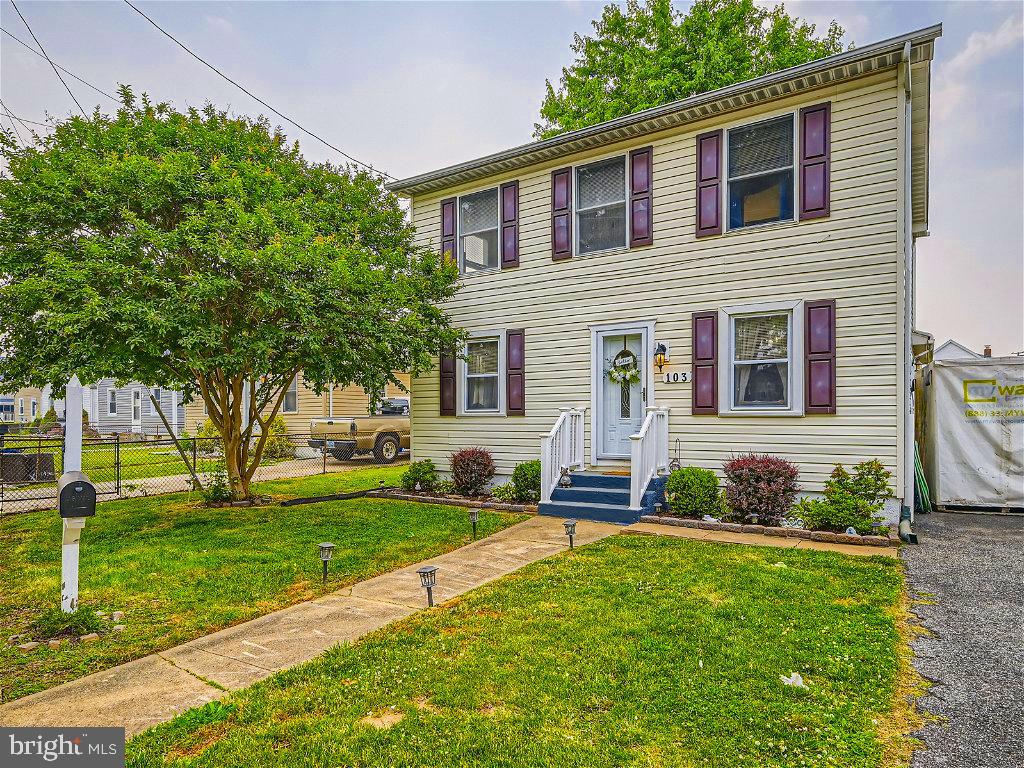Wow – you’ll fall in love with this Beautiful Colonial in the heart of Dundalk. This 4 Bedroom, 2 ½ Bath has it all! Enter the front door to an open floor plan with gleaming hardwood flooring throughout, large living room and dining room, a chef’s dream in this kitchen with plenty of gorgeous custom cabinetry, custom backsplash, stainless steel appliances, granite counters, separate breakfast bar with pendant lighting and plenty of room for additional table space. Down the hall you’ll find an amazing master suite with dual walk in closets, vaulted ceilings, sliders leading out to rear deck, and a master custom tiled bath, large separate custom tiled shower, soaking tub, block windows allow for privacy with so much natural light shining in, vaulted ceilings and dual sinks. ½ bath and separate laundry room finish off the main level. Upper level has 3 additional spacious bedrooms and custom tiled full bath. Get ready to enjoy the summertime family cookouts on your large wrap around deck with entry from kitchen and master suite, leading to your large backyard which is ready for all those summertime cookouts and family gatherings, a great space for entertaining. New HVAC 2022, New HWH 2023, New Sewer line 2022, roof 5 years new, too many upgrades to mention! Plenty of parking with your very own private 2 car driveway with additional 2
car parking pad in front of home. Shed in rear of home and fully fenced yard! Close to all major routes, shopping and restaurants! So what are you waiting for, come take a tour and make this GEM your new home!!!