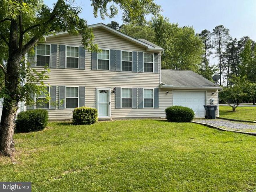 The home is very clean, the paint is in excellent condition, and ready to move into on June 13th! Soft washing of the home's exterior and the fence is complete. The home has 4 good-sized bedrooms, 2 full bathrooms, and one half bathroom. The home was  recently remodeled, and has an open floor plan. The kitchen is spacious with granite counters, new light fixture, black appliances, pantry. The home has lots of natural light from the many windows. The spacious primary bedroom with on-suite full bathroom is located upstairs on one side of the home. The  other two good-sized  bedrooms are located upstairs on the other side of home - a nice separation of space for privacy. The fourth bedroom is located on the main level,  is the smallest and often used as an office, family room, etc.  Laundry/utility room with washer and dryer is on the main floor. Enjoy the private and  super large fenced in back yard - a private place to enjoy all of your outdoor activities! A two car garage. There is a common area  for extra parking.  From this home you can WALK to Annmarie Sculpture Gardens & Art Center's many activities! Enjoy a stroll to the local (seasonal) waterfront dining hotspot, the Marinas, and enjoy the beautiful views of Back Creek! Walk to Solomons Center Park for opportunities to enjoy many other outdoor activities. This home rents fast!