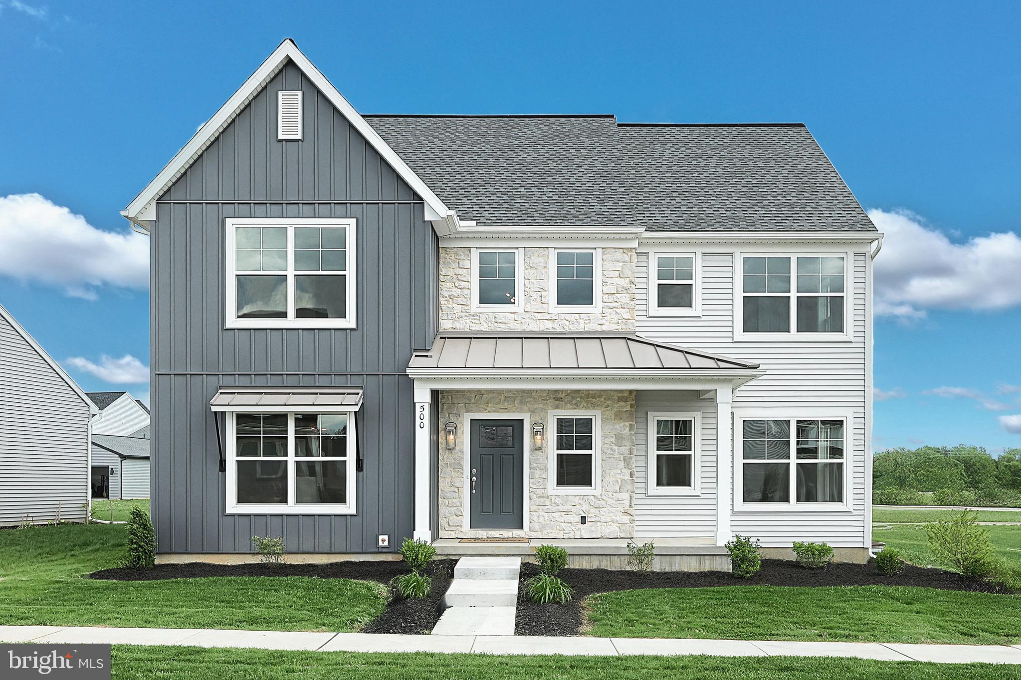 This 2-story home is well-equipped with 9’ ceilings on the first floor, a 2-car, rear load garage, and a mudroom entry complete with built-in lockers, closet, and powder room. A beautiful front porch to the front of the home opens to the foyer, flanked by a dining room and flex space. A butler’s pantry connects the kitchen and dining room. The kitchen features premier cabinetry and appliances, quartz countertops with a tile backsplash, and large center island. The family room, warmed by a fireplace, is adjacent to the breakfast area that provides access to a covered patio. A convenient laundry room, loft, 3 secondary bedrooms and bathroom are located on the 2nd floor. The primary suite boasts an expansive closet and a private bathroom with double bowl vanity and tile shower.