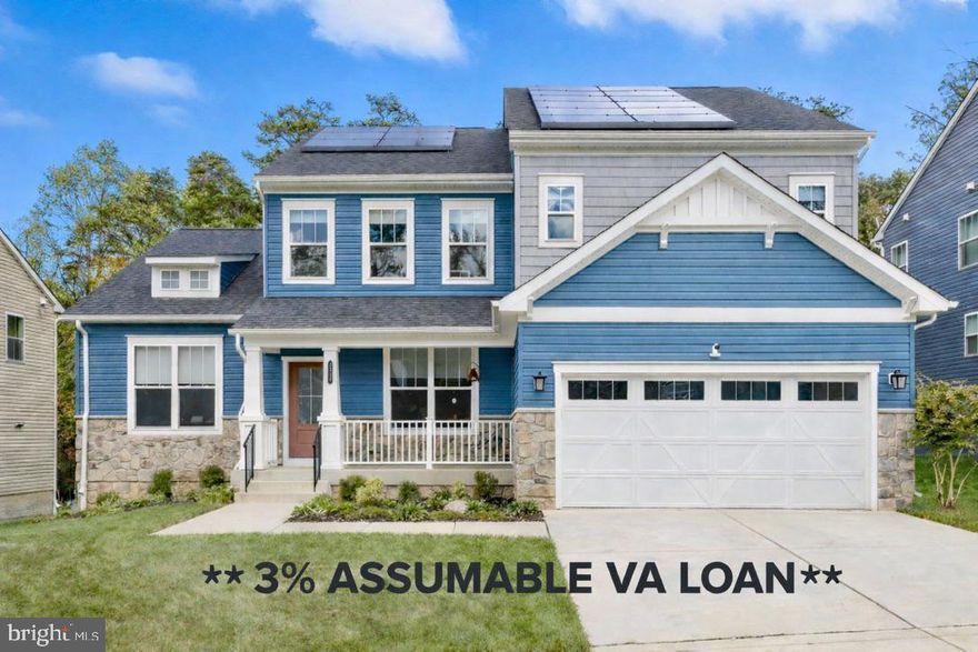 **Open House Saturday 1-3pm & Sunday 2-4pm**Assumable 3% VA loan** Original owners spared no expense in this stunning Beazer Hemlock Model with upgraded Arts & Crafts style elevation, perfectly situated on a premium 50-foot lot (larger than the standard 40-foot lots) backing and fronting to protected forest conservation areas for added privacy and views.

The open floor concept is highlighted by upgraded oversized windows, LVP flooring on the main level, fresh paint throughout, recessed lighting, pendant accents, and multiple ceiling fans. The gourmet kitchen features quartz countertops, a large center island with storage, farmhouse sink, stainless steel appliances, 5-burner gas stove, shaker cabinetry with soft-close doors, lazy susan, pull-out shelving, and a concealed trash cabinet.

Enjoy seamless indoor-outdoor living with the covered composite deck complete with ceiling fan. Upstairs offers convenient laundry with upgraded cabinetry and spacious bedrooms including two walk-in closets in the main primary bedroom, upgraded carpet, upgraded shower, quartz vanities, and transom windows in all showers for natural light.

Additional highlights include an entry level bedroom and full bath, upgraded bannisters, roughed-in and framed bath in the walkout basement, architectural shingles, interior fire suppression system, solar panels for efficiency, and custom matching blinds throughout.

A rare opportunity to own a thoughtfully upgraded home on a premium lot where every detail has been carefully selected. *All Offers Due Tuesday March 24th @12noon. *Seller Reserves the right to accept an offer at anytime*