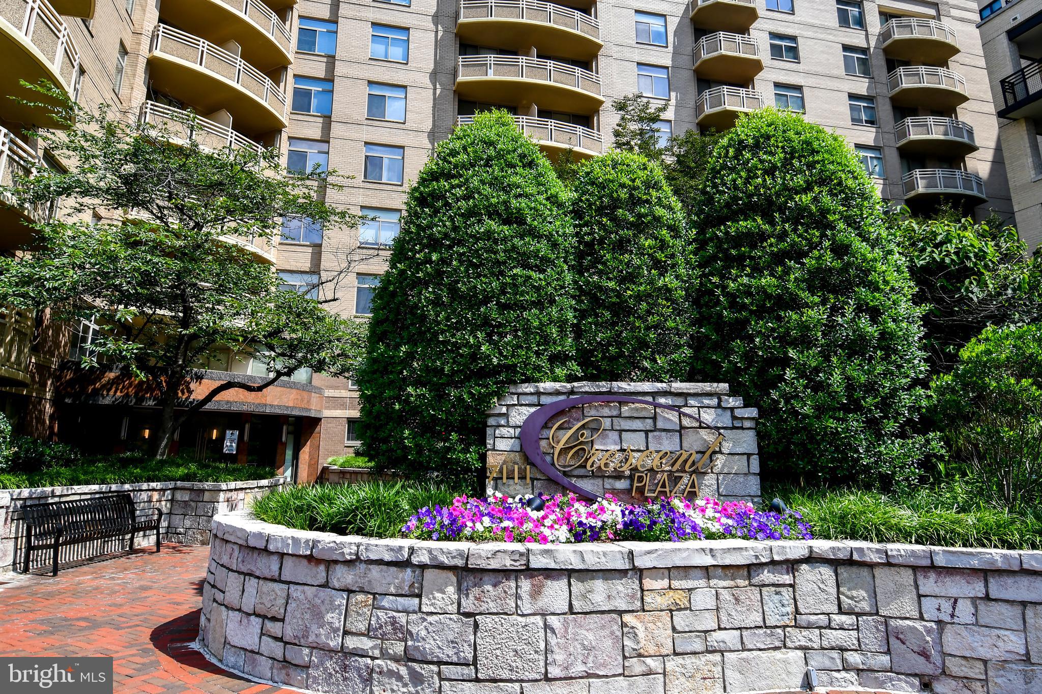 Love life in Downtown Bethesda
This private, bright, and spacious corner one-bedroom condo at Crescent Plaza is surrounded by vibrant restaurants, shops, a movie theater, and green spaces. Just steps from the Bethesda Metro and the Capital Crescent Trail, the location couldn’t be more convenient.
Inside, enjoy a smartly designed open floor plan with two exposures, abundant natural light, and a large balcony. The unit features oversized windows, ample closet space—including a huge walk-in, stacked washer and dryer, and one assigned GARAGE space. This is one of the most desirable tiers in the building.
Pet-friendly community with a modern gym, secure package room, and on-site property manager. Condo fee is $607/month, and includes gas, water, heating, A/C, and trash removal.
Whether you're a first-time buyer, downsizing, or seeking a smart investment, this place checks all the boxes. Come see it in person—it might just be the one.