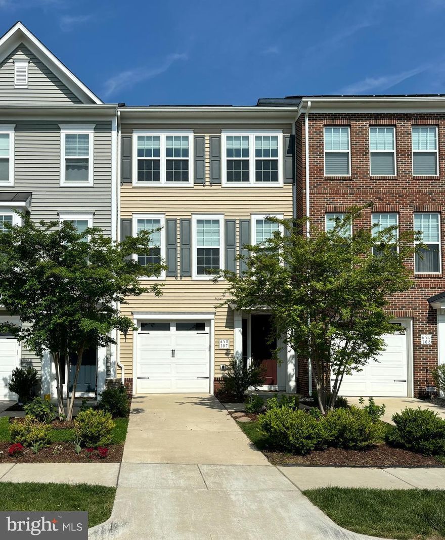 Welcome Home to 650 Aspen Rd #107 in amenity filled community of Embrey Mill.  Move In Ready! Over 2300 Finished Sq Ft of Bright and Spacious Living Space. 3 Level Townhouse with a Front Loading Garage, Concrete Driveway, and Fenced Backyard backing to Open Common Area. Community Pool and Playgrounds are nearby. The Entry Foyer features wood flooring and wood staircase leading to the Main Level  and interior access to the Garage and Lower Level Living Room/Rec Room and Full Bathroom. Gleaming wood floors continue upstairs in the open concept Kitchen, Dining Area, and Living Room. The Kitchen features an expansive Island with room for seating, Pendant Lighting, Granite Counters, Tile Backsplash, and Stainless Steel Appliances. Gas Range, Side by Side Refrigerator, Built In Microwave, and Dishwasher. A Sliding Glass Door opens to the Deck overlooking the large Common Area. A Pantry Closet and Half Bath are also on the Main Level off the Kitchen. 3 Spacious Bedrooms are located on the Upper Level. The Primary Bedroom Ensuite features a Primary Bathroom with an Oversized Tiled Shower, Dual Sink Vanity and separate Water Closet. A large Walk In Closet and expansive Window Seat also highlight the Primary Suite. 2 Additional Bedrooms have easy access to a Full Bathroom. The Upper Level also provides convenience for your Laundry needs - Samsung Washer & Dryer included. The Lower Level features an additional Living Room/Rec Room/Study, Full Bathroom, and Sliding Glass Door to the Fenced Backyard. The location can't be beat with easy access to shopping, schools, restaurants. Embrey Mill subdivision offers multiple playgrounds and fields, 2 pools, Knights Meeting House, Embrey Mill Club House, and dog parks. Pets are considered Case by Case with Landlord Approval. Weight/size, breed restrictions apply.  Landlord prefers very good to excellent credit and monthly income of 3x the monthly rental amount. Professionally cleaned and Ready for Immediate Occupancy!