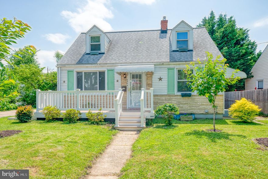 ADORABLE CAPE COD! COMPOSITE DECK FRONT PORCH. 4 BEDROOMS AND 1 BATHROOM. NEW CARPET AND FRESH PAINT. UPDATED KITCHEN. 2 BEDROOMS ON MAIN AND 2 ON UPPER LEVEL. LOVELY BACKYARD WITH A GARDEN AND TREES.  REAR PRIVACY FENCE. EXTERIOR SHED WITH ELECTRICITY AND PLENTY OF STORAGE. SPACIOUS CONCRETE DRIVEWAY. CONVENIENT LOCATION. CLOSE TO ALL MAJOR HIGHWAYS, SHOPPING AND RESTAURANTS.