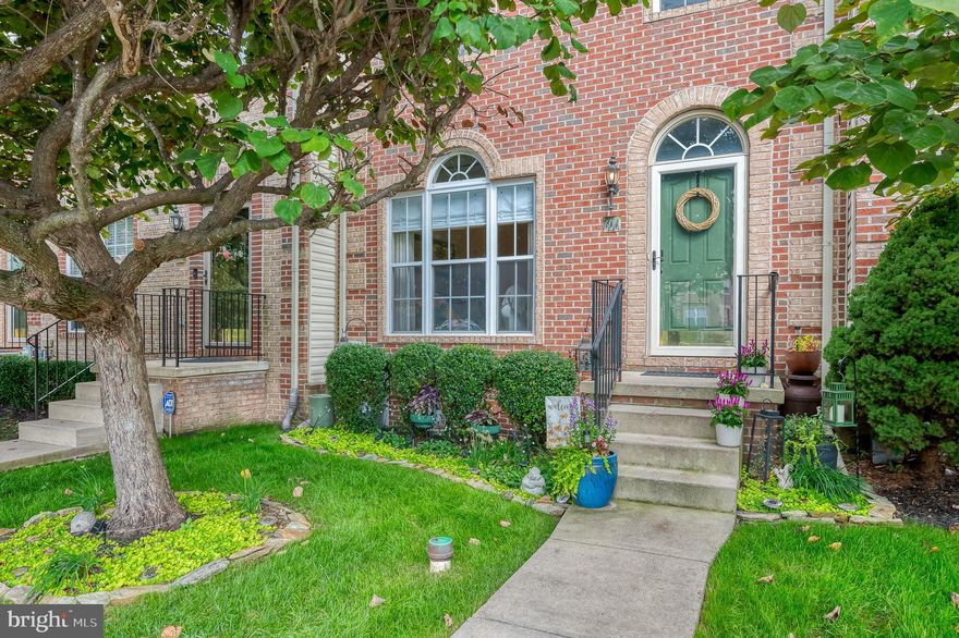 This stunning home comes with approximately 2,250 square feet and is situated on one of the most desirable lots in the highly sought after community of Monmouth Meadows, this meticulously maintained brick front townhome offers three levels of move-in ready living. The home offers 3 bedrooms, 3.5 bathrooms, and a list of other desirable features and upgrades. The original owners have taken great pride in ownership which is evident throughout.

Upon entry, the entire main level offers beautiful LVP flooring and neutral paint. The
spacious living room has 9-foot ceilings with crown molding and a large picture window
filling the entire space with natural light. The newly installed custom motorized window
treatment on the front window offers privacy and light blocking at the touch of a button.
The living room also features a large coat closet and a half-bath with a new toilet.
The living room leads into a kitchen equipped with ample white cabinetry, upgraded
stainless steel appliances, an island, granite countertops, recessed lighting, a large
pantry, and space for a table. Off the kitchen is a versatile bonus space that is currently
being used as a sitting room but could easily be used as a dining room. From there, a
newly added slider opens to the maintenance free deck overlooking the fenced back
yard, woods, and stream.

The upper level features neutral paint, newer carpet, newly installed cordless natural
wood window coverings, along with three bedrooms and two bathrooms. The primary
suite has a vaulted ceiling, walk-in closet, and en suite bathroom with a large soaking
tub, glass shower, double vanity, linen closet, and upgraded lighting and faucets.

The finished lower walkout level has newer carpet and features a living room, gas
fireplace, recessed lighting, full bathroom, newly installed cordless natural wood window
coverings, laundry room, extra flex space for an office, ample storage, and a newer hot
water heater. The newly added slider opens to a paver patio and fully fenced back yard
with thoughtfully curated landscaping. The property backs to the scenic wooded beauty
of Harford Glen Park, offering miles of hiking trails and endless outdoor adventures at
your doorstep.

The home is within walking distance of the community playground, pool, clubhouse and fitness center
as well as Emmorton Elementary School and the Abingdon Public Library. The
community is situated in a prime location with access to excellent schools, shopping
and dining, recreation opportunities, and is convenient for commuting. This is truly a
must-see property that will not last long.