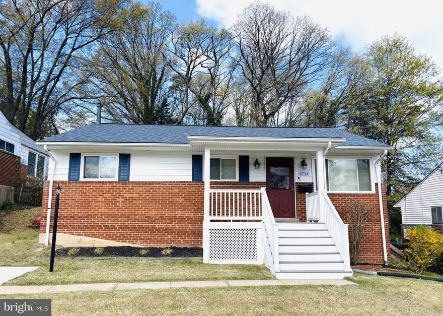 PRICE REDUCED!!!!!! This beautiful newly renovated move-in ready home is one of a kind and has much to offer!
Walk up to an attractive front porch with seating space and explore this cozy freshly painted home with recess and tons of natural lighting, separate living/dining room spaces with modern fixtures, a picture perfect fully remodeled kitchen with plenty of counter space, lots of cabinet storage, under cabinet lighting, and brand-new stainless-steel appliances. Three bedrooms on the main level, 1.5 renovated bathrooms, fully closed-in updated large back porch room with new mini-split heating/cooling system. Inviting outdoor patio with lighting makes a perfect space for grilling and entertaining, with a fenced-in garden styled backyard that offers a children’s playhouse and backs up to a private wooded lot! PLUS, NEW ROOF WITH WARRANTY and BRAND-NEW AC SYSTEM!
The lower level offers a large walk out basement, new LVP flooring, with spacious laundry room, large recreation area, ample closet space and an extra room ideal for office, library or guest room.
Walking distance to multiple shopping centers, restaurants, local park, and is conveniently accessible to Washington DC, Virginia, Baltimore, Annapolis thru I-95 and MD-50.  Minutes to Washington Metro Station in New Carrolton Maryland (transportation hub to Amtrak and Greyhound).