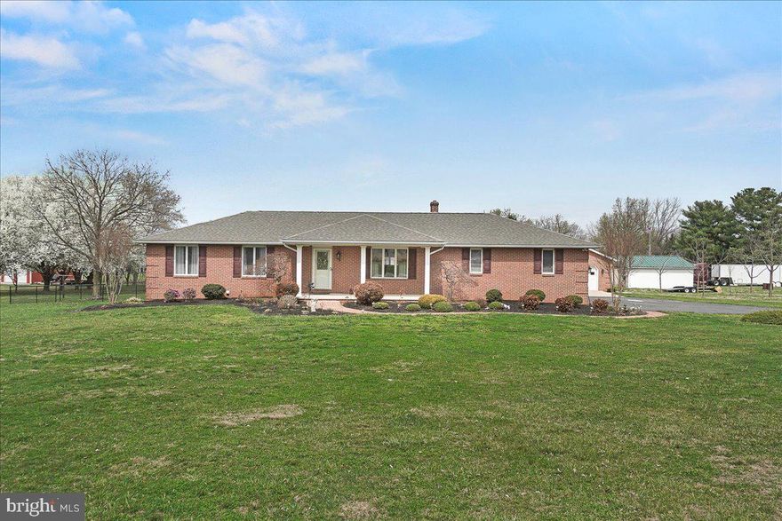 PLEASE DO NOT ENTER DRIVEWAY OR PROPERTY WITHOUT SCHEDULED SHOWING. THANKS! Charming All-Brick Rancher on 1.45 Acres with Pool & Detached Garage!

Don’t miss this beautifully updated all-brick rancher, perfectly situated on a flat and open 1.45-acre lot in a highly sought-after location. The main level offers a warm and inviting living room with a cozy fireplace, 2 spacious bedrooms, and a full bath, all complemented by tasteful upgrades throughout.

The fully finished basement expands your living space with a large family room featuring a second fireplace, a full bath, and a bonus room that could serve as a 3rd bedroom, home gym, or office.

Step outside to your private backyard oasis—complete with a stunning inground pool, perfect for entertaining or relaxing all summer long.

A true standout feature is the detached oversized garage, equipped with 220 electrical service, an office space, and a half bath—ideal for hobbyists, business owners, or extra storage.

Enjoy peaceful country views with the convenience of nearby shopping, restaurants, and major commuter routes. This property offers the best of both worlds—privacy and accessibility!