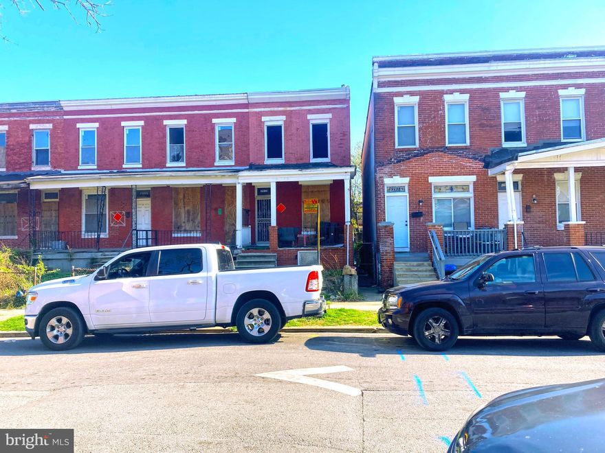 ONLINE AUCTION: Bidding begins 7/4/2025 @ 10:00 AM. Bidding ends 7/8/2025 @ 12:00 PM. List Price is Suggested Opening Bid. Deposit: $5,000. 2 Story Townhouse located in the Franklintown Road area.
JUST MINUTES to Gwynns Falls/Leakin Park. Easy access to major traffic artery W Franklin St. Property is in need of renovations.