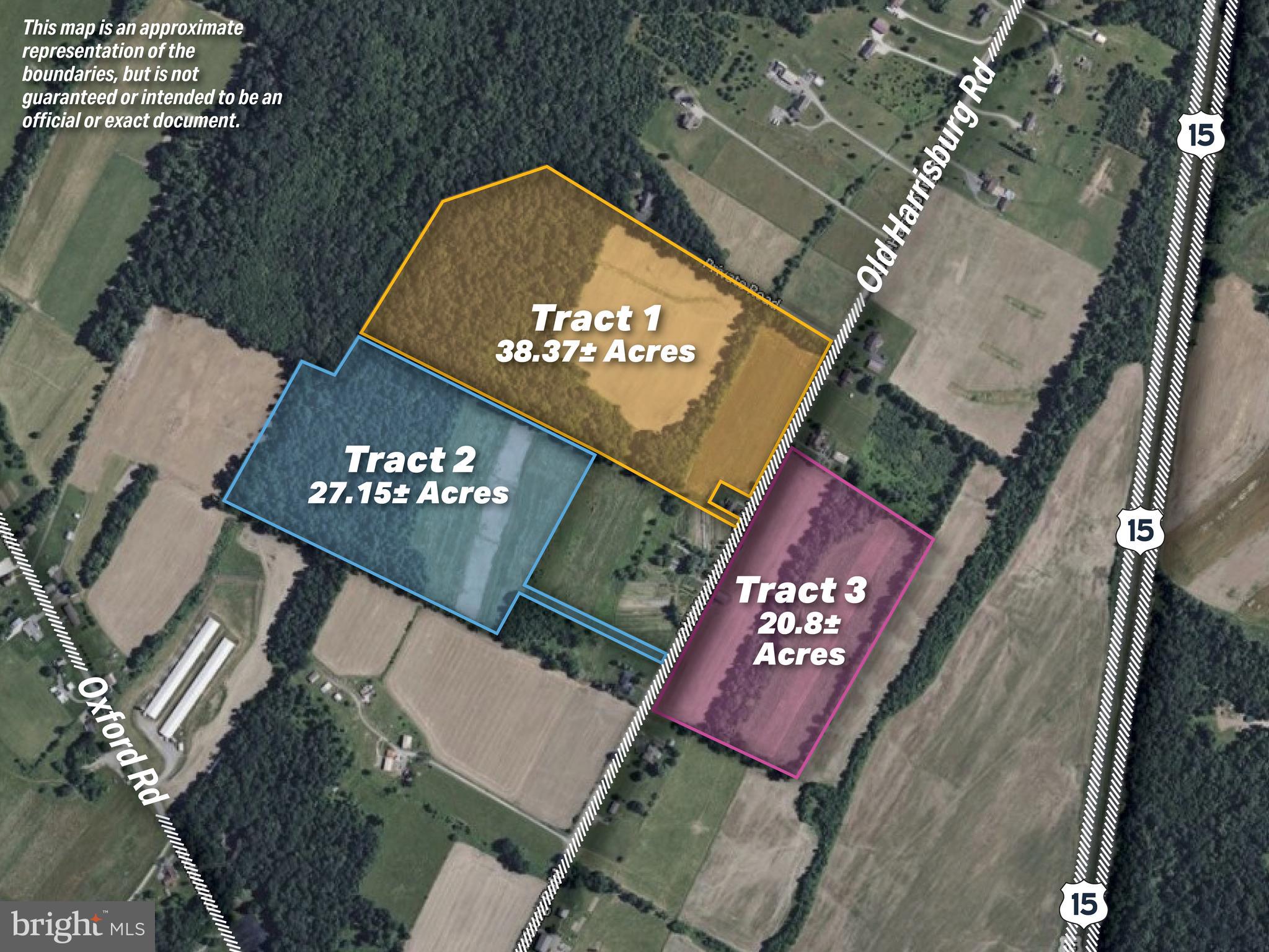 TRACT 3: 20.8+/- ACRES OLD HARRISBURG RD