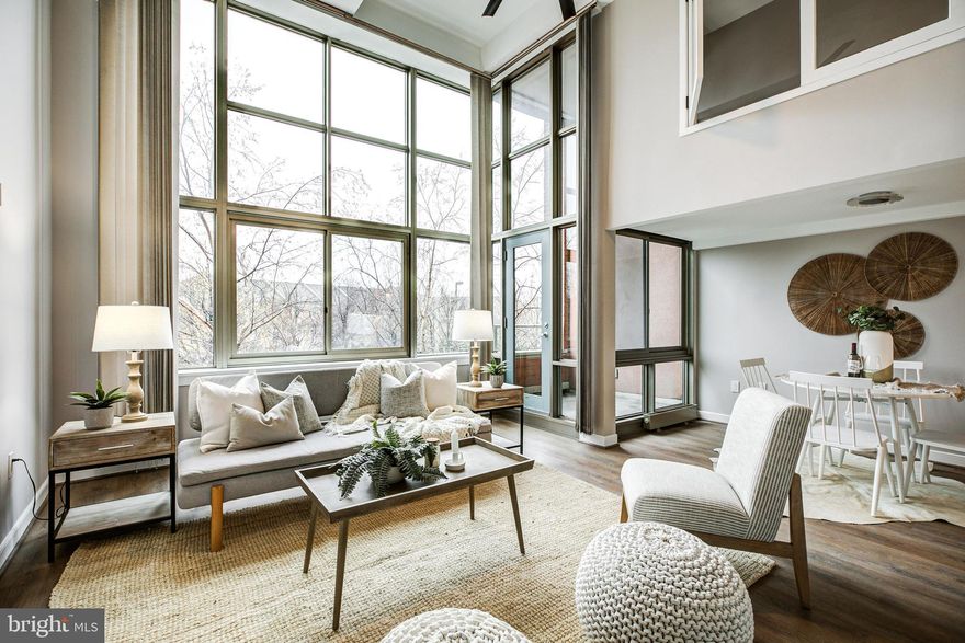 Newly renovated 2 bedroom, 2 bath condominium at Canton Cove in the Inner Harbor will take your breath away! Floor to ceiling windows, abundant natural light, beautifully appointed kitchen and baths are just the beginning! Entertain and create you culinary masterpieces in your brand new gourmet kitchen featuring shaker style cabinets, stainless steel appliances, gas cooking, expansive quartz countertops, ample storage and custom Moroccan style backsplash. The adjoining dining room, living room and balcony offers a generous space with plenty of natural light, soaring ceilings and beauty as far as the eye can see! The first floor also offers a bedroom with a walk-in closet, full bath, a large coat closet and laundry- *New washer and dryer to be installed. *. Upstairs, you will find your primary bedroom, full bath, huge walk-in closet, and bonus room that can be used as an office, workout/yoga/cycling studio or nursery!  Bathroom finishes include subway tile, brushed nickel and stainless hardware, stone, marble and frameless glass shower doors! * Floor-plan/drawing shown as example; variation may apply.* 

This beautiful property also includes 24 hour attendant for security and package delivery, as well as a deeded secured parking spot (no more endless searching for parking)! Located in the heart of the Canton residential area, you will find dining, shopping, water activities all within walking distance. Canton Cove is also conveniently located close to the John Hopkins campuses, University of Maryland medical centers, major highways, institutions and convenient shopping areas. Call today to schedule your tour – this beauty will not last long!