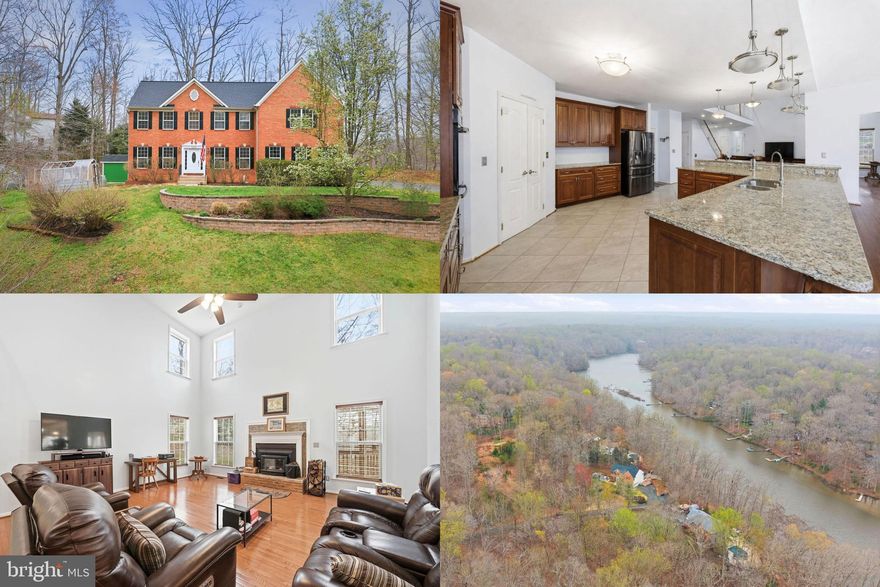 Welcome to Ballantrae Estates. Nestled on 5 scenic acres, this beautiful 5 bedroom, 3.5 bath home offers privacy, space, and picturesque water views with a charming stone path leading to the river.

The main level features a private office, a dramatic two story family room, formal living and dining rooms, and a remodeled gourmet kitchen designed for both everyday living and entertaining. A bright sunroom overlooks the serene water views and provides the perfect place to relax and enjoy the natural surroundings.

Upstairs you will find spacious bedrooms, including a beautifully remodeled primary bathroom. Laundry room is also conveniently placed on this level.  

The large finished basement offers excellent flexibility with a recreation room, bedroom, full bath, and exercise room, making it ideal for guests, extended living, or entertaining.

Recent updates include a new roof, new siding, a hot water heater, and a full house surge protector for added peace of mind. Enjoy peaceful living in the private Ballantrae Estates community while still being conveniently located near shopping, dining, and commuter routes. Photos may be virtually staged