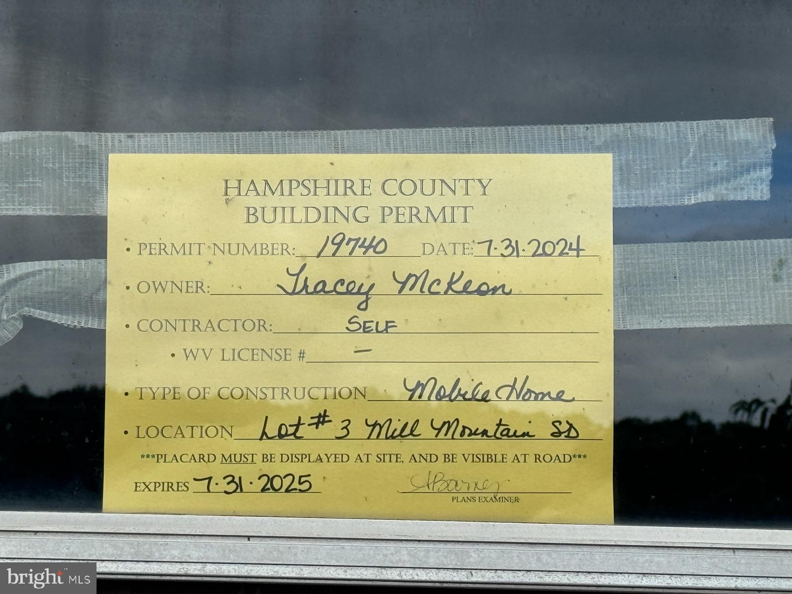 MILL MOUNTAIN ORCHARD - Land