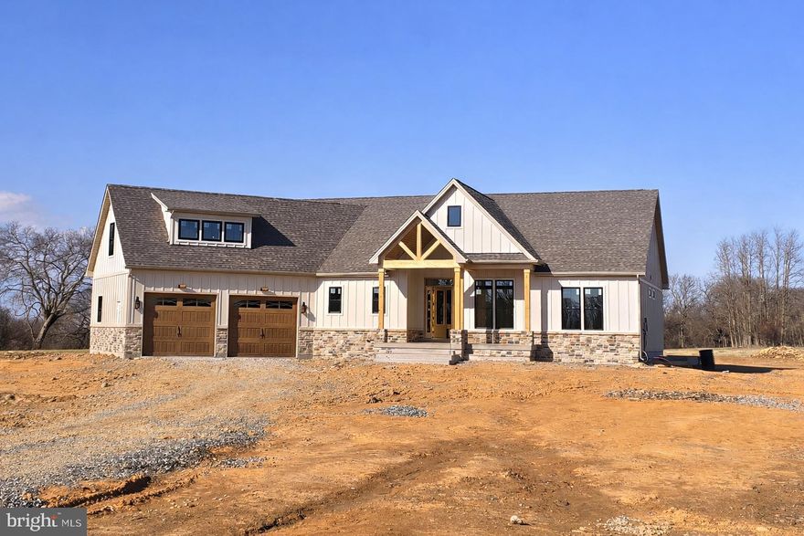 May 18th  2026 delivery!!     Home with 2 + / -  acres situated in the new community of Hallmark Glen!!!

Impressive homes in this community offers privacy and convenience for commuters and access to amenities. This home fits perfectly and will include the following: 4 bedrooms with 4.5 baths and an office or flex room.

Ranch craftsman style home with Hardie board siding and includes a 2 car garage. Quality construction nicely upgraded with full kitchen appliance package, quartz, luxury vinyl plank flooring, soft close cabinets, vaulted ceilings & more. 

Priced to include 1200 square feet of basement with full bath.

"Please note: The photos shown are of a similar completed home. The specific home may vary in floor plan, finishes, or upgrades. The builder reserves the right to substitute materials that may not be available to avoid delays."