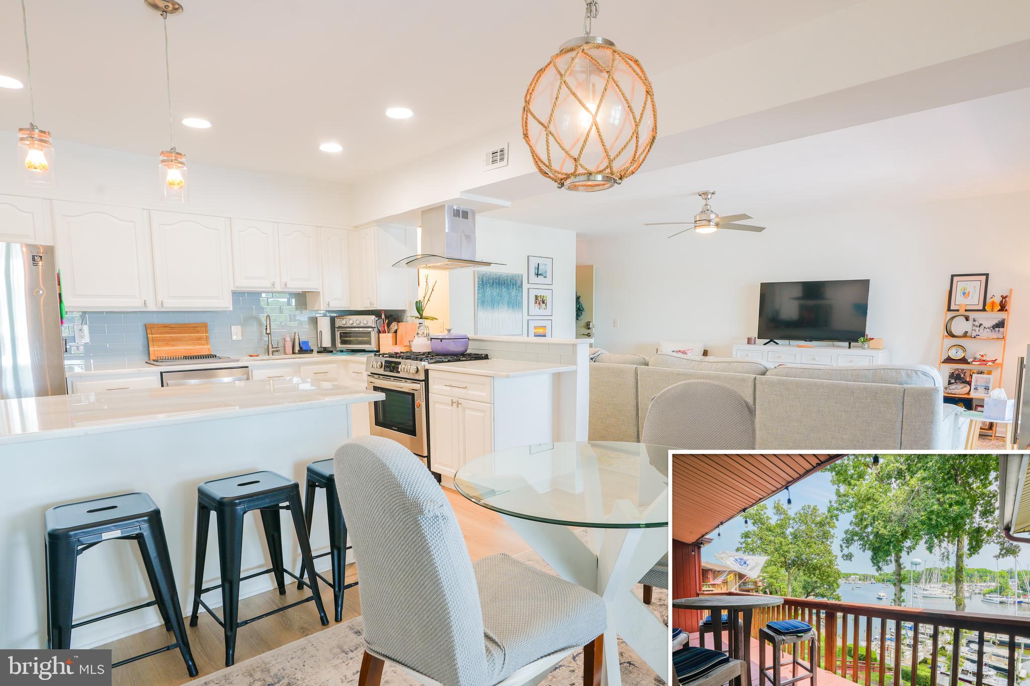 Experience the best of waterfront living in this newly improved 2-bedroom, 1-bath condo in the heart of Eastport, Annapolis. Nestled in the desirable Severn House community, this top-floor penthouse offers breathtaking panoramic views of Back Creek from your private balcony. Enjoy the charm and convenience of living within walking distance to Historic Annapolis, with its vibrant dining scene and charming shops.
Step inside to an open and airy living space featuring a brand-new kitchen with modern finishes and insulated window treatments. Natural light floods the spacious living and dining areas, creating a warm and inviting atmosphere. The unit also boasts the convenience of an in-unit washer and dryer.
Community amenities include a waterfront pool, pavilion, picnic areas, walking trails, and a clubhouse with kayak storage. Enjoy the waterfront promenade and easy access to local favorites like Davis’ Pub for casual seafood dining, Boatyard Bar & Grill for fresh seafood and a lively atmosphere, Vin 909 Winecafé for farm-to-table cuisine, and Eastport Kitchen for gourmet breakfast and lunch options. A water taxi pulls right up to the community, offering a relaxing ride to downtown Annapolis to enjoy all the city has to offer.
Please note that pets are not allowed per HOA rules, and smoking is prohibited in the unit. A storage area is included.
Don’t miss out on the opportunity to lease this beautifully improved condo in one of Annapolis’s most desirable neighborhoods. Contact us today to schedule a viewing and make this stunning property your new home!