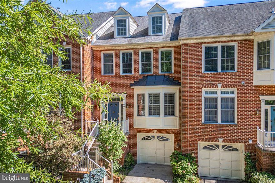 Spacious four level brick townhome in Quince Haven neighborhood. The Main Level offers a welcoming foyer, living room, formal dining room, breakfast area, large kitchen with a center island, leading to the deck overlooking trees. Upper-Level boosts two primary bedrooms with ensuite bathrooms and a spacious and private fourth level. The Lower Level provides additional living space with a wood burning fireplace, full bath, and private entrance - a versatile area that could serve as a third bedroom.  Access to the patio offers private outdoor space for the lower level.  Amenities include a large one car garage, a laundry/utility room, visitors parking, neighborhood tot-lot, walking paths and tennis courts. Conveniently located near schools, shopping, restaurants, Whole Foods, Giant for easy access.