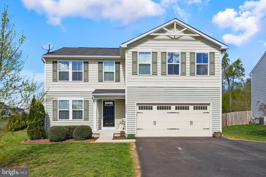 Beautiful 5 bedroom home ready for your new family.  Corner lot providing the yard space to play or simply relax.  The rear yard is enclosed by the border landscaping to offer the scenic screening that invites a perfect spot to relax or entertain family and friends.  The rear covered deck is an exceptional addition.  The interior main level has an open inviting plan.  The large family room/great room is open to the dining area and large kitchen.  The upper level has a total of 5 bedrooms and Laundry room.  All rooms with nice closet space and beautiful craftsman windows .  The Primary ensuite with extra space and expansive walk in closet.  This house is move in ready!   Home backs to trees and the  Scenic trail very short walk from the door.   Professional photos to come!