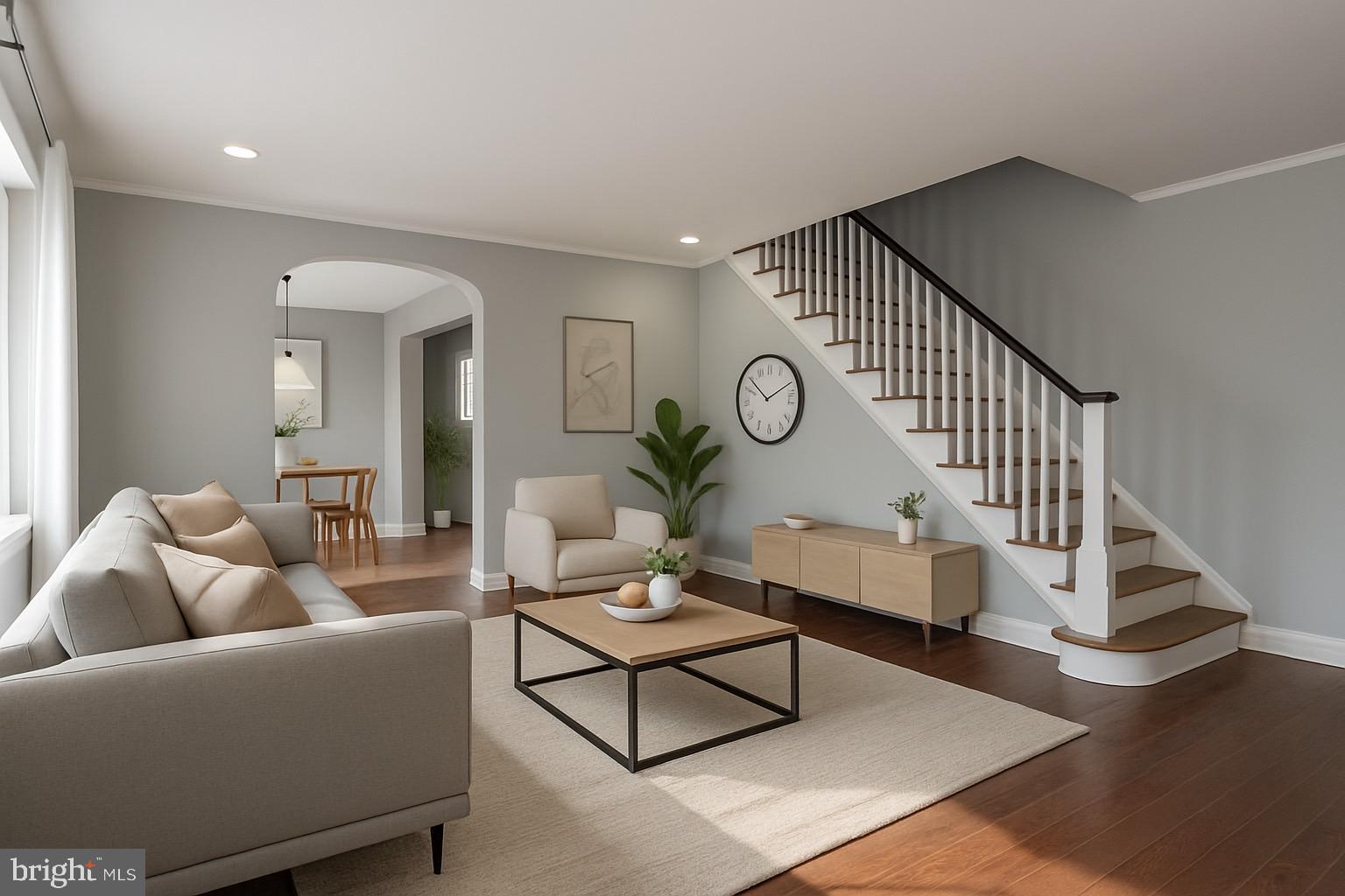 Welcome home! This 3 bed, 1.5 bath, 1,188 sqft townhome with finished basement, 1 car garage with 2 cars driveway, and touches of its original character is the one you’ve been waiting for! As you enter the home, you'll immediately notice the gorgeous hardwood floors and the abundance of natural sunlight throughout the first floor semi-open airlite layout, with plenty of space to entertain while allowing for separation of spaces. The large living room opens into the beautiful dining area featuring recess lighting and freshly painted walls. The kitchen is complete with plenty of storage and modern appliances. Downstairs, you’ll find the finished basement with a convenient powder room, laundry area, and direct access to the garage as well as the driveway. Upstairs are three spacious bedrooms, all featuring hardwood floors, and a full hallway bathroom. Additionally, this home is located in the heart of Lawncrest, with all of the great amenities the neighborhood has to offer, including a short distance to Tacony Creek Park, Samuel Fels High School, and Excel Academy South, not to mention the amazing shopping, restaurants, and grocery stores in Northeast Tower Center. Transportation is a breeze, with this home being located a short drive to Roosevelt Boulevard and into New Jersey through the Tacony-Palmyra Bridge or a short walk to SEPTA Bus Lines 26, 433, and K to the Olney Regional Rail stop of the Fox Chase Line, or to the Olney Transportation Center station connecting to the Broad Street subway line into Center City. Don't miss your chance to make this gorgeous home your own - schedule your private showing today!