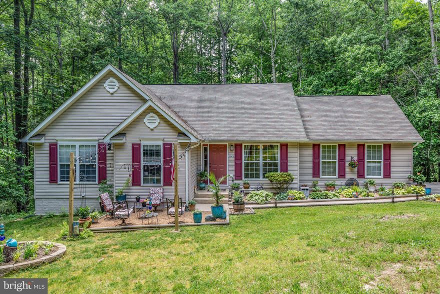 Welcome to 10438 Blair House Cr! This lovely ranch home features 4 bedroom, 3 full baths, 2 car attached side load garage, and a partially finished basement!! Outside you will find a private and wooded cul de sac lot, a paved driveway, nice landscaping, and a large rear deck overlooking the woods.  Inside you will find an open floorplan, fresh paint, and a plenty of space. The large living room features HW floors, vaulted ceilings, and flows nicely into the kitchen. The eat in kitchen features HW floors, tile backsplash, and newer stainless appliances. The primary bedroom features a large walk in closet, and an nice primary bathroom. Rounding out the first floor are two other bedrooms with large closets, and a hall bath. Downstairs you will find a large family room with tile flooring. You will also find the fourth bedroom or office that features a large double closet. There is also a full bathroom in the basement. Rounding out the basement are the laundry room and storage room.  Convenient location and and easy commute to just about anywhere. Make sure to put this one on your must see list as this home will not last long!