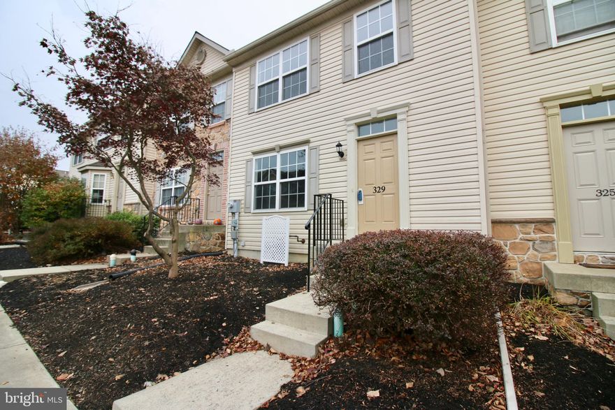 Well maintained Millersville townhome in Manor Oaks. New carpet, fresh paint, master suite with sizable walk-in closet and double vanity in the bath. Efficient gas heating and appliances; refrigerator included. Convenient, care-free living -- $45/mo HOA includes mow and snow. MUST SEE!