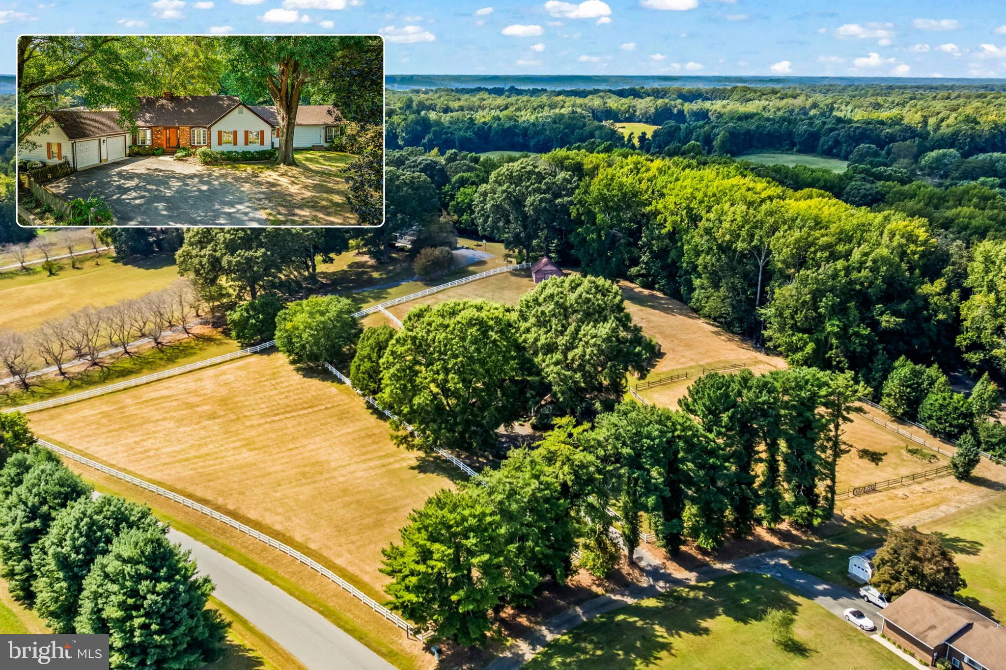 Welcome to 2521 Huntingfields Dr set in Huntingfields Manor, one of Huntingtown's most desirable communities! This charming 5 bedroom, 3 bath rambler sits on 4.64 fully fenced acres, offering the perfect blend of privacy, space, function, and versatility. Whether you dream of keeping horses, starting a hobby farm, or simply enjoying the peace of country living, this property delivers.
The main residence features a comfortable and open layout with three bedrooms on the main level, a bright family room, and a spacious kitchen with plenty of storage. Natural light fills the living spaces, creating a warm and inviting atmosphere that is ready for your personal touch.
One of the most amazing features is the separate in-law suite with its own private entrance. This space includes two bedrooms, one full bath, a kitchen, and a living room, making it perfect for guests, multi-generational living, or even rental income. The flexibility of this setup is truly unmatched.
The property showcases three barns, ideal for horses, livestock, storage, or workshop use. Whether you’re an equestrian, hobbyist, or simply in need of extra space, these structures provide endless opportunities. A lovely gazebo sits on the grounds, offering a peaceful retreat to relax, entertain, or take in the quiet beauty of the surrounding courtyard.
Set in the heart of Calvert County, this home provides the serenity of rural living while remaining close to highly rated schools, shopping, dining, and commuter routes into Washington, D.C., Annapolis, and Northern Virginia.
If you’ve been looking for a home that combines acreage, functionality, and flexibility, look no further than 2521 Huntinfields Drive. With room for everyone, the charm of country living, and possibilities at every turn, this property is a must-see.
<iframe src="https://properties.envisiondmv.com/videos/01991a0a-3223-708b-9d30-e340c8e656ad" width="640" height="360" style="border: 0;" allow="autoplay; fullscreen; picture-in-picture" ></iframe>
