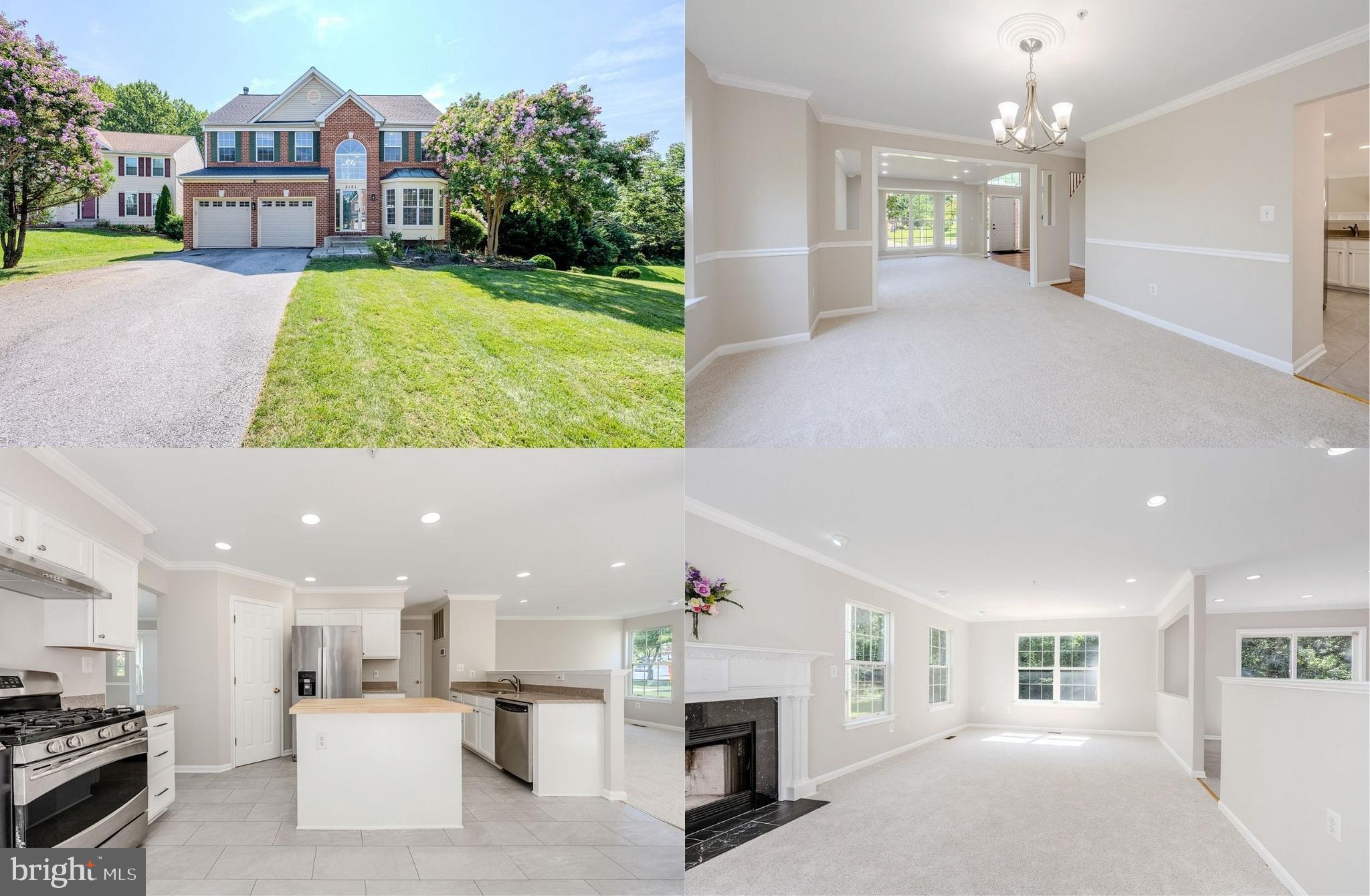 Nestled on a quiet street in the desirable Holly Hill Farm community, this stunning 6 bedroom, 3.5 bath colonial offers plenty of space for living on 3 finished levels and backs to serene woodlands for ultimate privacy. A stately brick front exterior, 2-car garage, sundeck, gourmet kitchen, luxurious primary suite, and a fully finished lower level are just some of the reasons this home is so special. An open floor plan, high ceilings, warm hardwood and luxury vinyl plank flooring, decorative moldings, and an abundance of windows bestow a light and airy atmosphere throughout; fresh neutral paint, brand new carpeting, upgraded lighting, a new GE gas range, newer roof (2022) and HVAC with an EnviroAire UV air purifier system (2016), and so much more ensuring it’s move-in ready! ****** A grand two story foyer with gleaming hardwood flooring welcomes you, as you move into the living room on your right where a large bay window bathes the space in natural light and illuminates plush neutral carpeting, crisp crown molding, and a soft neutral color palette. The formal dining room is accented by windows on two walls, chair rail, and a chic glass shaded chandelier with ceiling medallion adding refined elegance. The open kitchen is sure to please with an abundance of pristine white cabinetry, walk-in pantry, and quality stainless steel appliances—including a brand new gas range and a French door refrigerator. A center island provides an additional working surface, and a sundrenched breakfast area is the ideal spot for daily dining. Here, a sliding door grants access to the spacious sundeck descending to a lush grassy yard sheltered by majestic trees—your own outdoor oasis. Back inside, the light filled family room beckons with a cozy fireplace. A powder room with pedestal sink, rounds out the main level. ****** Ascend the staircase to the light filled primary suite that is your own private retreat boasting plush new carpeting, a sweeping vaulted ceiling punctuated by a contemporary lighted ceiling fan, chair rail, and walk-in closet. Pamper yourself in the en suite bath featuring a dual sink vanity, a sumptuous soaking tub, and a frameless glass shower—all enhanced by a vaulted ceiling and large double window. Down the hall, 3 additional bright and cheerful bedrooms, each with plush new carpet and generous closet space, share a well-appointed hall bath, and a laundry closet with a full sized washer and dryer add convenience. ******* The expansive walkout lower level with beautiful LVP flooring and recessed lighting has space for a multitude of activities, while 2 additional legal bedrooms and another full bath provide versatile space for a guest suite, home office, hobby room and more and complete the comfort and luxury of this wonderful home. Zoned for top-rated schools and just minutes from Washington, DC, Metro stations, major highways, shopping, dining, and parks, it strikes the perfect balance of comfort and convenience - This move‑in ready gem is not one to miss!