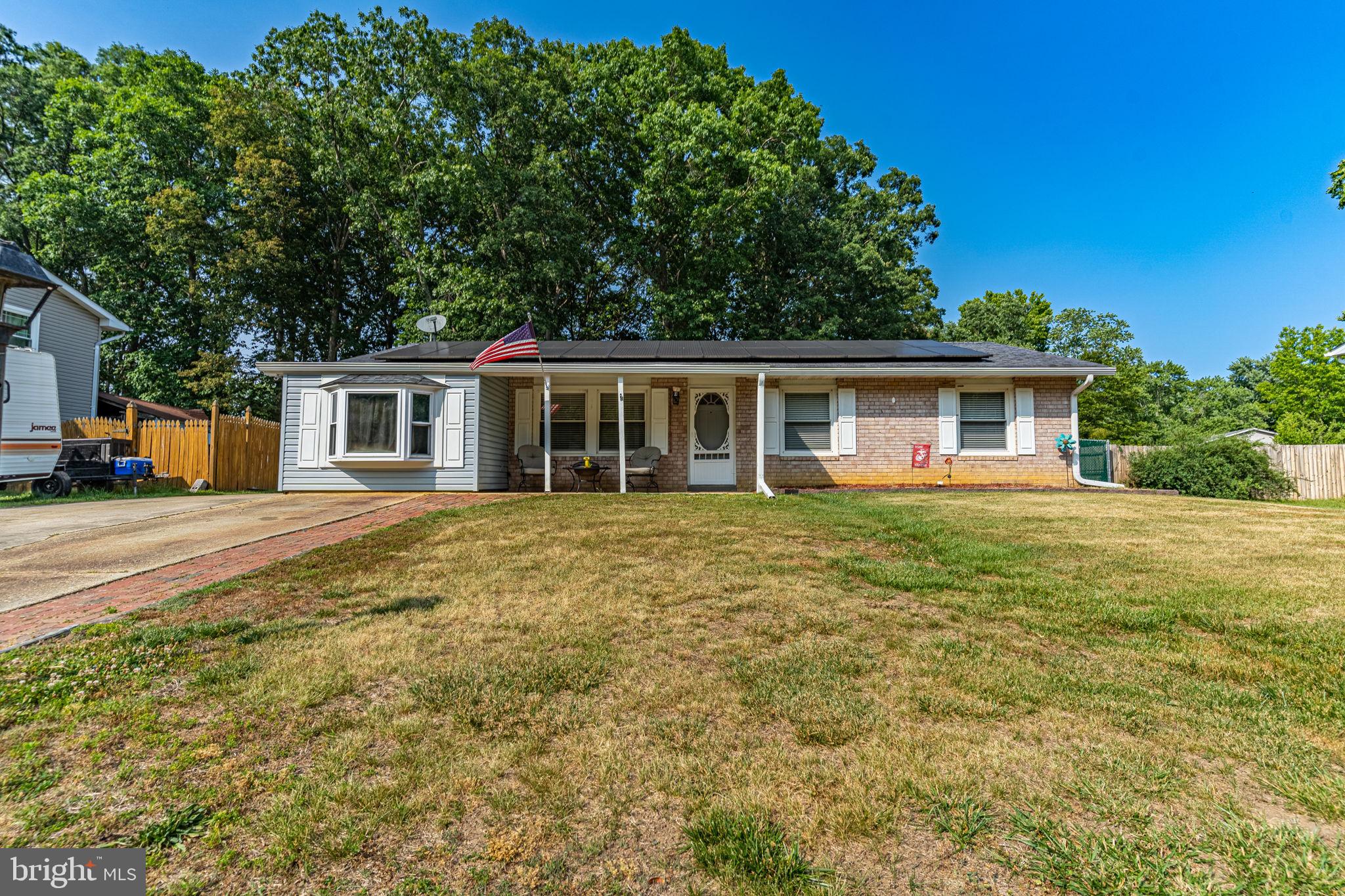 Welcome to this beautifully maintained home offering all one level living, on a spacious lot with fenced backyard oasis and NO HOA! The wide driveway offers plenty of space for parking and the huge backyard offers so much space to relax and entertain. The completely fenced backyard boasts a huge deck, 1 year old swimming pool, firepit and sheds. Inside, the home offers all new paint, brand new carpet, updated kitchen, stainless steel appliances, updated lighting and 6 ceiling fans. Home offers a spacious family room, large family room and ample kitchen space with large dining area. Power Purchase lease for solar panels with Sunnova are $95 per month but owner reports electric bills of less than $10 per month. Transferrable warranty on solar panels with Sunnova and gutter system with Thompson Creek. Come see this incredible home today!