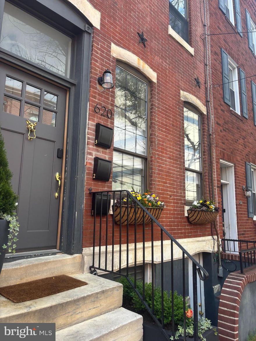 Beautiful one bedroom apartment in a fantastic neighborhood. Eclectic kitchen with a dishwasher, stove and refrigerator. Exposed brick wall in living room with electric fire place. Nice sized bedroom with good closet space and a washer and dryer in the bathroom. Close to public transportation and walking distance from Center City. Located near great cafes, restaurants, and nightlife. No smoking please.  Tenant pays electric and gas. Available July 2025. Tenant occupied,  for showings kindly give at least 24 hrs notice.