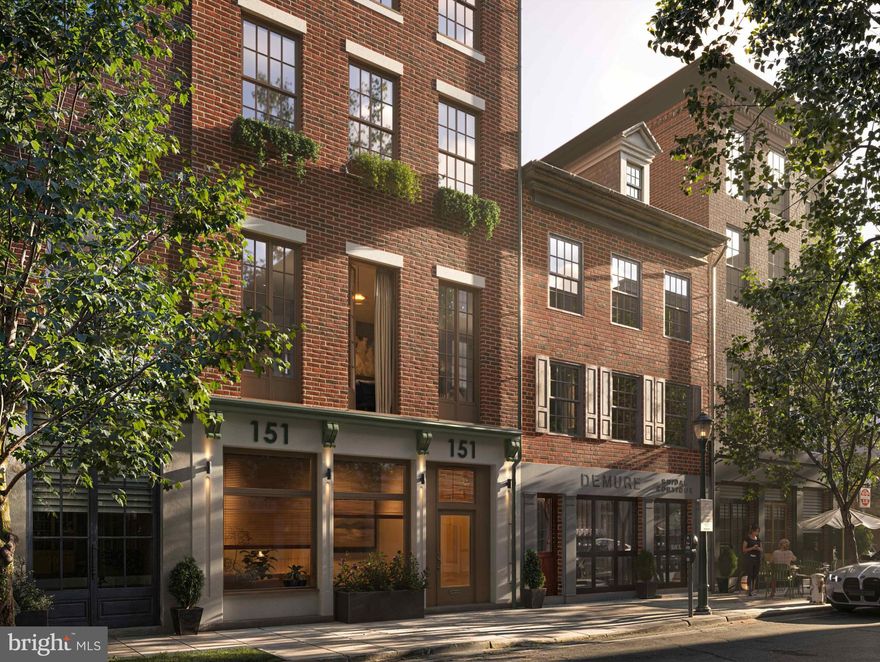 Penthouse Living at Lofts on 3rd by Curator | 151 N 3rd Street

Experience elevated city living in this extraordinary bi-level penthouse at Lofts on 3rd by Curator, a boutique condominium set within a beautifully restored red brick building in the heart of Old City. Meticulously reimagined inside and out, this historic structure now houses a select few residences where timeless character meets refined modern design.

This expansive 3-bedroom + home office, 3.5-bathroom penthouse offers the ultimate in privacy and luxury, with direct private elevator access, soaring double-height ceilings in the living area, and dramatic exposed beams and brick walls that showcase the building’s industrial heritage.

The main level features a light-filled living space with a gas-burning fireplace, oversized windows, and an open-concept layout designed for both entertaining and everyday comfort. The stunning chef’s kitchen boasts custom cabinetry, Wolf & Sub-Zero appliances, and sleek, modern finishes.

Also on the main level is a spacious bedroom with a full en-suite bathroom and generous closet space, perfect for guests, multi-generational living, or a luxurious second primary suite. Additional storage closets ensure everything has its place.

Upstairs, you'll find the remaining bedrooms and a dedicated home office, den, or seating area over-looking the lower level, all leading to your own private roof deck with open city views, including a direct sightline to the Ben Franklin Bridge — the perfect backdrop for entertaining or unwinding under the stars.

Throughout the home, enjoy white oak flooring, spa-inspired bathrooms, thoughtful built-ins, and premium finishes. Located just moments from art galleries, acclaimed restaurants, boutiques, and historic landmarks, Lofts on 3rd by Curator offers a rare opportunity to own a piece of Philadelphia’s past — with all the benefits of modern luxury. Each unit at Lofts on 3rd are apart of the “Curator on Quarry”, where additional amenities such as a roof deck and kitchen, wellness center with a sauna, a common area lounge, and bike share. A private elevator, roof deck, two-car deeded parking, and low HOA’s make this one of one offering in Center City, PA.