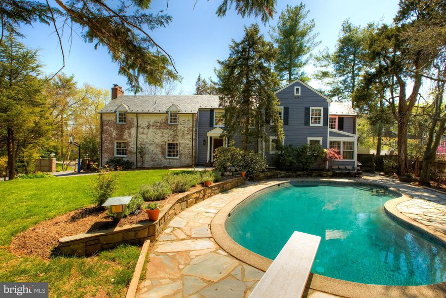 Enchantment all around in this 5BR/4BA farmhouse w/ 3 FP, sparkling pool, & gazebo on half acre lot. Believed to have been part of the Underground Railroad, this home boasts incredible detailing w/ custom cabinetry, reclaimed wood flooring, & built-ins. Gourmet kitch w/ SS appl, breakfast room, breathtaking great room, formal DR. Upstairs: 4BR, office (poss. 5th BR), 3 updated BA.