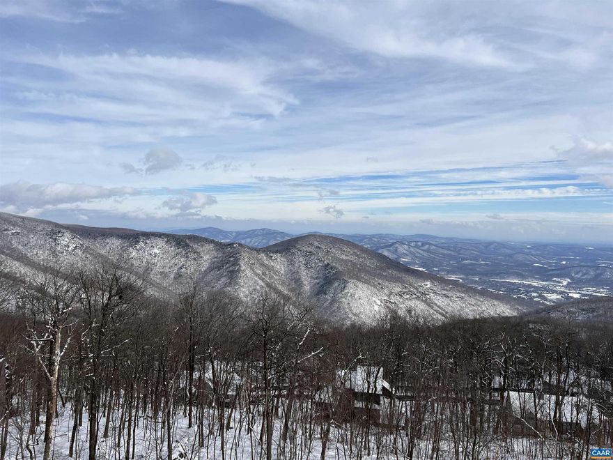 There are only a handful of condos on Wintergreen's ridgeline that have both Rockfish Valley and Shenandoah Valley Views. It is a must-see in person and will undoubtedly knock your socks off! The seller is having the wallpaper in the three bathrooms removed and will be painting this February. This condo has a nice one-level floor plan with great views from the interior, and has a perfect deck for enjoying mountain air and meals with your friends and family! Looking for no steps? This building has an elevator! The condo is rented short term through a local private rental company making it a potentially easy transfer for a new owner to continue renting.,Fireplace in Living Room