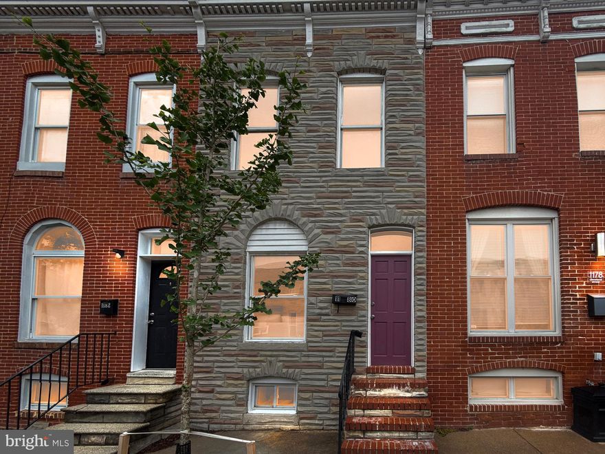 Welcome to 1180 Cleveland Street—nestled on a charming, tree-lined block in the heart of historic Pigtown! This fully remodeled home blends modern convenience with classic city charm. Step inside to discover an abundance of natural light, stylish updates throughout, and a thoughtfully designed floor plan. The spacious primary suite features a private en-suite bath with a skylight, offering a bright and relaxing retreat. Enjoy the flexibility of a partially finished basement—perfect for an extra bedroom, home gym, media room, or extra living space. The rear yard is fully enclosed with a concrete pad and wooden privacy fence, offering low-maintenance outdoor space with the potential to add private parking. Unbeatable location—just minutes from the MD Inner Harbor, M&T Bank Ravens Stadium, Oriole Park at Camden Yards, the University of Maryland Medical Center, and all that downtown Baltimore has to offer. Don’t miss this move-in ready gem!
