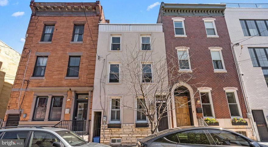 Beautiful 3 story, 3 bed, 2.5 bath home located in Fishtown/East Kensington. This house was renovated in 2018 & has magnificent features. Each of the 3 floors have an exposed brick wall from when originally built. There are espresso wood floors & recessed lighting throughout. The kitchen has white shaker cabinets, quartz countertops, farmhouse sink & stainless steel appliances. There is convenient half bath and access to extra large, charming backyard. Enter thru kitchen door to this lovely backyard with patio for entertaining, built in flower beds and freshly sodded lawn. Upstairs are 2 nice size bedrooms and an impressive bath. On the 3rd floor is the splendid Master Bed & Bath! Two windows in the Master make it bright and sunny. This bedroom also has a walk-in closet. There is a finished basement that adds extra living space. Close to center city, transportation, schools, restaurants & trendy cafes. Come see yourself!