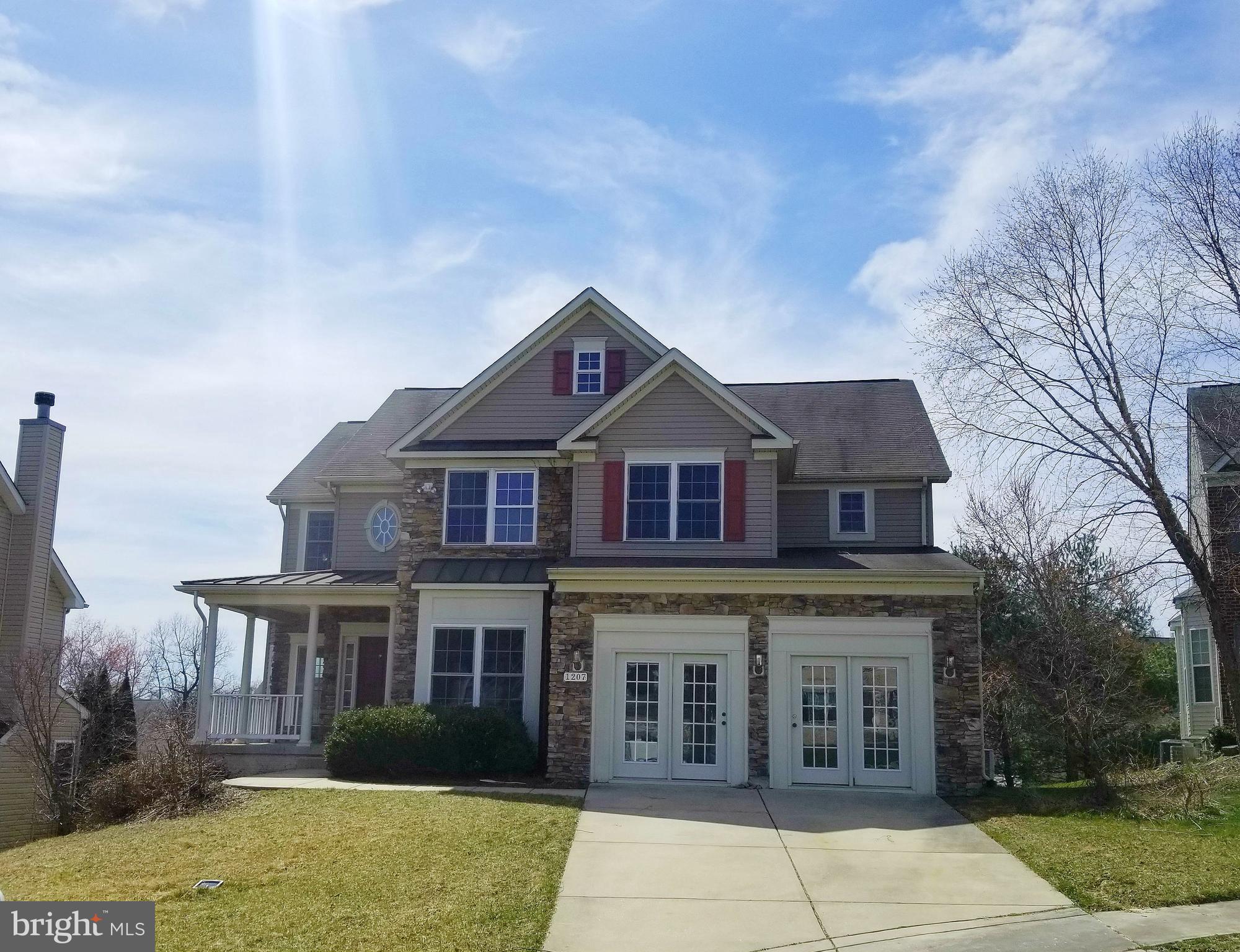 Don't miss this nice stone exterior colonial home in desirable tranquil cul-de-sac neighborhood of Cokesbury Manor. Enjoy spacious room sizes, hardwood & carpet floors, long driveway and ample rear yard. Main level has lovely living room with crown moldings and large bay windows, family room with fireplace leads to updated kitchen with stainless steel appliances, granite counters & island table, den/office room with wide french doors overlooking front yard, and a separate laundry room. The upper level has 4 bedrooms with walk-in closets, 3 full bath and attic. Master suite has Cathedral ceiling, hardwood floors, and master bath with separate soaking tub and shower. The full basement has a recreation room, and additional room that can be converted to a 5th bedroom. The wide deck at rear is great for outdoor entertaining. A must see! Make your appointment today.