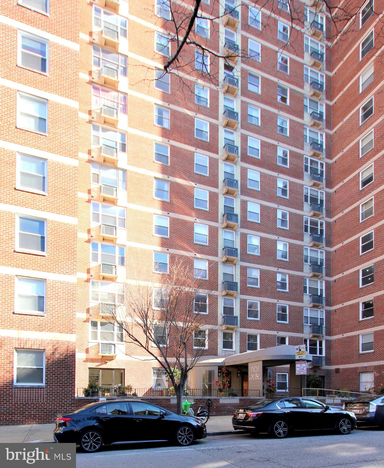 Spacious two-bedroom, 2-bath with den high above the city noise on the 22nd floor of secure building with 24 hour conceierge. This two thousand square foot unit includes a ballroom size combination living and dining room with hardwood floor and a den connected by the original pocket doors. The den is large enough to accommodate a third bedroom if needed or use as a library, sewing or craft room or whatever you need a bonus room for. Plenty of sturdy oak cabinets in the kitchen with a pass-through window to the dining area. The bedrooms are carpeted but might have hardwood underneath. The primary bedroom includes an ensuite bath, good sized closet and built-in vanity. A stacked Washer/Dryer makes laundry a breeze. The unit needs a bit of TLC but is well worth it to make the updates you desire in the downtown location in a unit of this size.