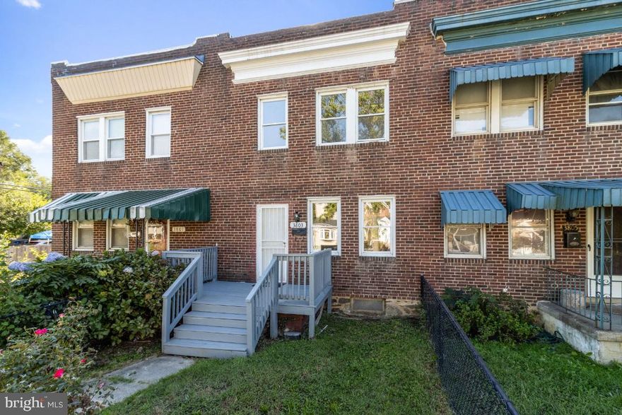 Welcome to 3803 Brooklyn Ave, your move-in-ready, fully updated 3-bedroom, 1-bathroom brick rowhome. Step into the spacious living room boasting hardwood floors and fresh paint. This area seamlessly connects to the open-concept dining room/kitchen featuring a granite island for seating and gas cooking. Experience added entertainment space in the fenced-in backyard. Upstairs, discover three generously sized bedrooms with hardwood flooring and fresh paint, alongside a newly renovated full bathroom. The lower level offers ample storage and laundry facilities. Don't overlook this chance—schedule a showing today!