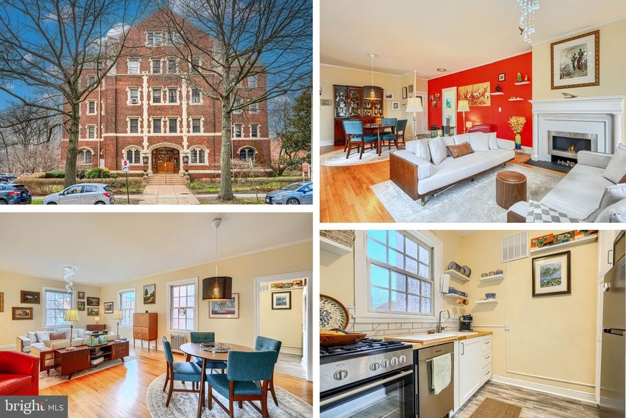 Welcome to Tudor Arms, a charming Tudor-style cooperative located in the heart of the Roland Park Historic District. Unit J2 is ideally situated on the second floor of the five-story building.  It’s in the back section of the building on the 2nd floor, just one easy flight of stairs. One can directly enter from the rear as well. This sophisticated two-bedroom residence features a Jack-and-Jill bath, 9-foot ceilings, and beautiful hardwood floors throughout, recently refinished to enhance the home’s warmth and character. The newly renovated kitchen and bathroom blend modern updates with the building’s historic appeal. Designed with entertaining in mind, the spacious living and dining room combination creates a welcoming open flow, highlighted by a propane fireplace in the living room that adds warmth and ambiance. There are lovely garden/lawn areas and 4 parking spaces for short term or later evening arrivals home.  Additional conveniences include a private storage unit in the basement and a fitness/workout area also located in the basement. There is also an attractive laundry area in the lower level. This iconic building is the largest and oldest co-op community in the Baltimore area, offering timeless architecture and classic charm. The building features 41 total units. The Tudor Arms offers the many advantages of co-ops including super low closing costs and generally lower taxes paid out of the condo fee. The listing agent can explain more. One can obtain a mortgage here. The monthly fee of $1,257.50 includes property taxes, heat, water and an $87.50 special assessment. Electricity is paid separately. The location is exceptional, adjacent to Wyman Park and Johns Hopkins University. It’s a short stroll to the Rotunda Shopping Centre, the vibrant shops and restaurants of Hampden, the Baltimore Museum of Art, and Stoney Run Park. Enjoy the best of Baltimore living with culture, dining, shopping, and green space all nearby—just in time to enjoy the beauty of spring! ASK LISTING AGENT TO SEND YOU INFORMATION ABOUT TUDOR ARMS AND HOW CO-OPS WORK.