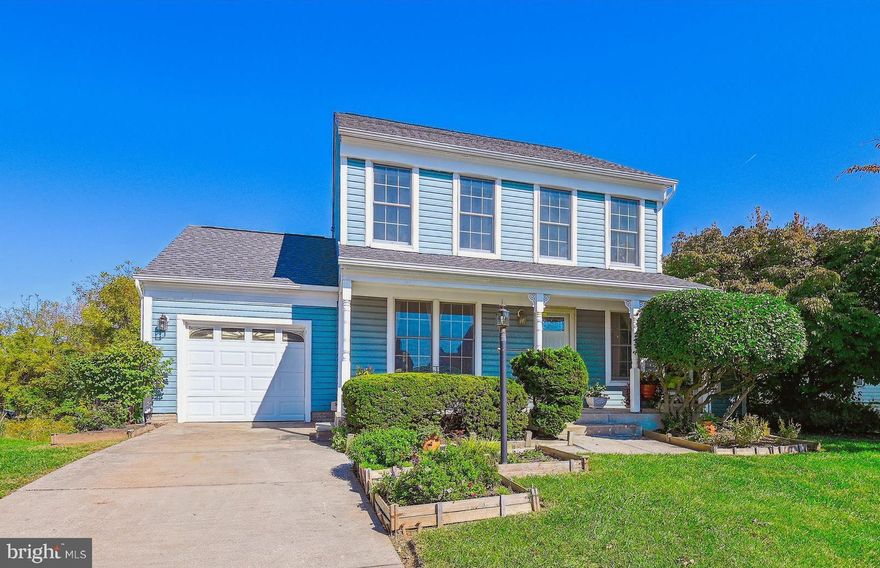 Pride of ownership is apparent in this meticulously maintained Colonial home, conveniently located in sought after Falcon Ridge. The quaint front porch provides the perfect spot for a morning coffee or an afternoon tea, and it welcomes you inside to light filled rooms, high ceilings and hardwood floors. Let your eye wander to the expansive backyard that benefits from almost all-day sun and gives you the outdoor connection you crave all year long. The bright eat in kitchen opens to a family room, with a wood burning fireplace, and accesses the beautiful new deck, perfect for alfresco dining. Upstairs you will find three bedrooms, all with new wall to wall carpeting, two full baths, laundry, and lots of closet space.  The recently updated lower level is great for entertaining and boasts another bedroom, full bath and walk out to the backyard. Recent upgrades include a new deck in 2022, new wall to wall carpeting on the second floor in 2022 and a new roof in 2018. Live as though you are a world away in this serene oasis, just minutes away from every amenity you desire.