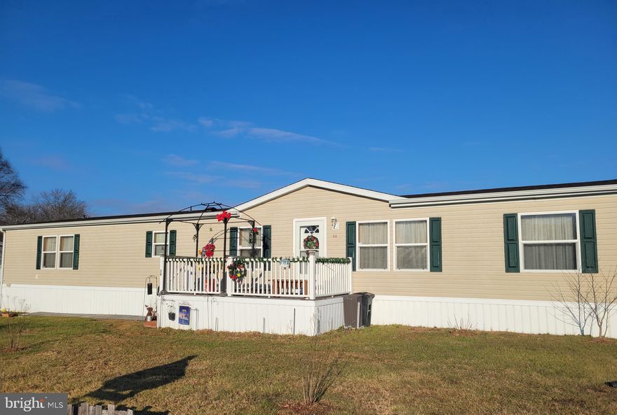 One Level Living that is spacious and open. This 4 Bedroom 3 Bath home is a split Design, Main
Bedroom with Owners bath along with another Bedroom with its own bath are located at one end of
the home and the other 2 Bedrooms located on the other end of home that share a Full Hall Bath. In
the Center You will enjoy a Living Room, Kitchen with island, large pantry and plenty of counter space,
Lg. Pantry and Dining Area. Large Separate Laundry Room. Kitchen opens to a Family Room. Off the
Family Room you will find a slider to the Rear Covered Deck (12 x 8) with storage closet with
Shelving. Shed for extra storage. Heat Pump updated in 2021, Refrigerator 2020, Roof approx.. 6 yrs
old. Convenient to I95, Rt. 40. Home is minutes from the quaint town of North East. Hike and
explore, Turkey Point Lighthouse, Elk Neck State Park or Fair Hill NRMA. Ground Rent is $843/Month.
Pets 20lb or less. Park Approval Required. ALL BUYERS MUST BE APPROVED BY THE PARK.
Applications can be received by calling park Mgr.